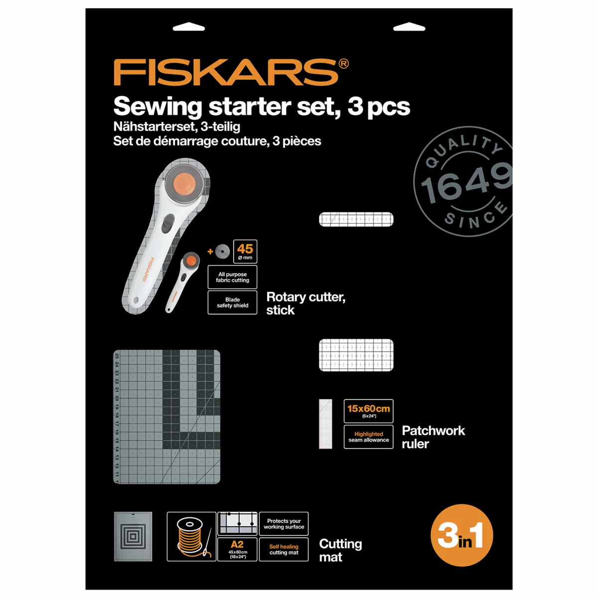 Fiskars 3 Piece Rotary Cutting Set - Image 2