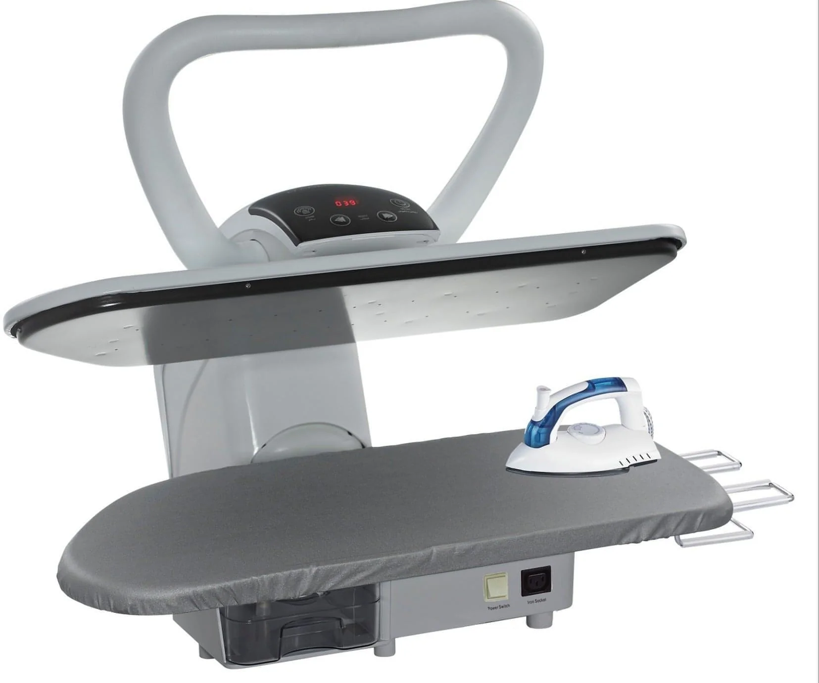 HD70 White Steam Ironing Press 68cm Professional Heavy Duty with Stand & Iron - Image 3