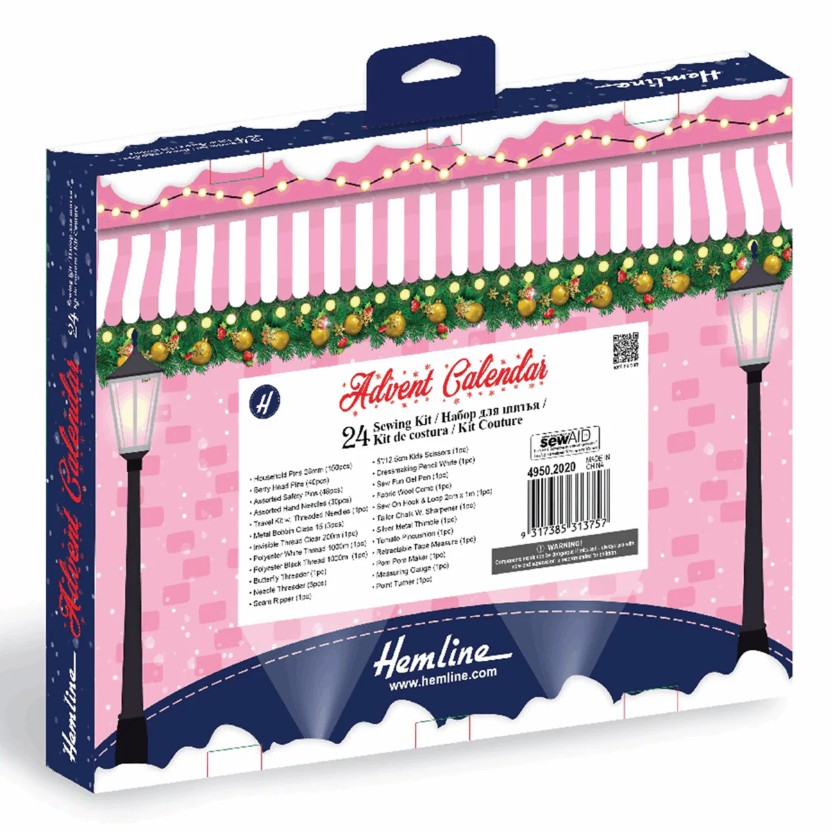 Christmas Advent Calendar 24 piece Sewing Kit - Image 3