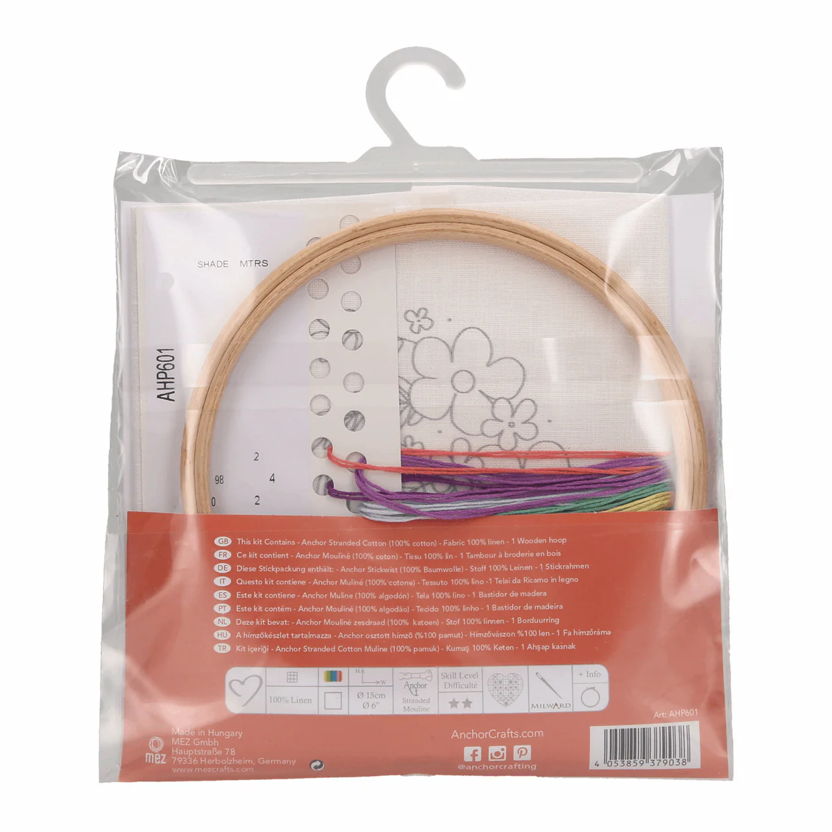 Anchor Embroidery Hoop Kit - Happy Place - Image 3