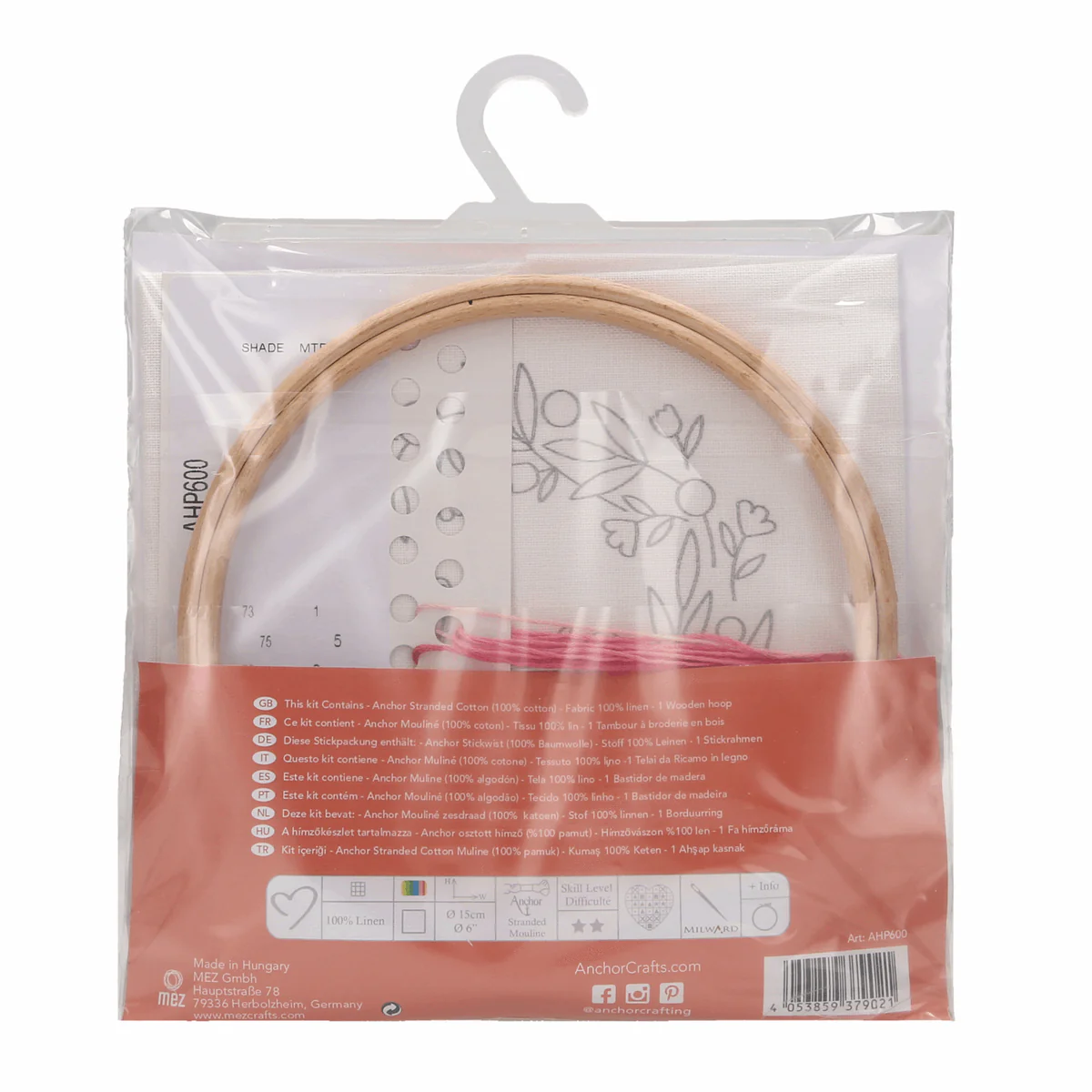 Anchor Embroidery Hoop Kit - Love - Image 3
