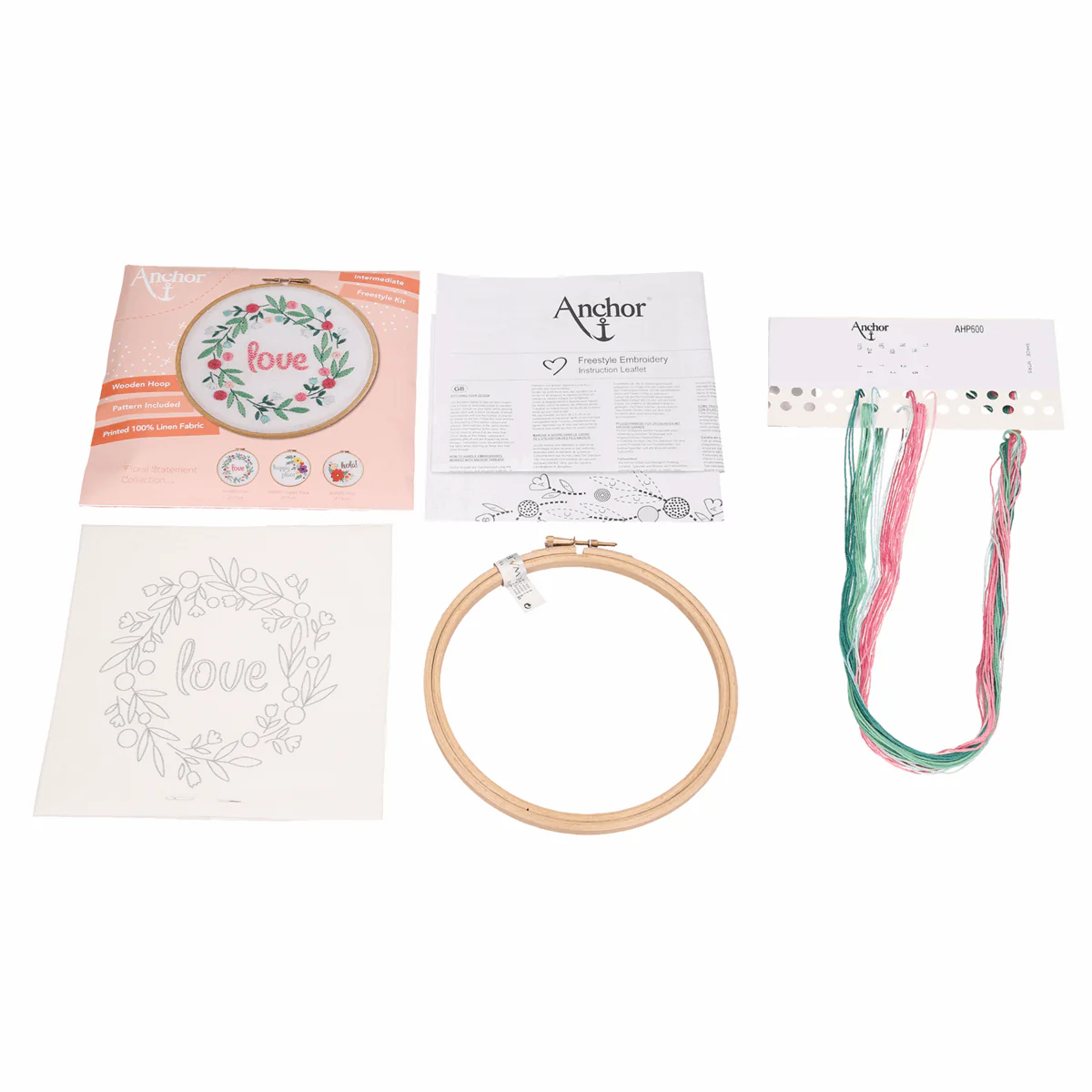 Anchor Embroidery Hoop Kit - Love - Image 6