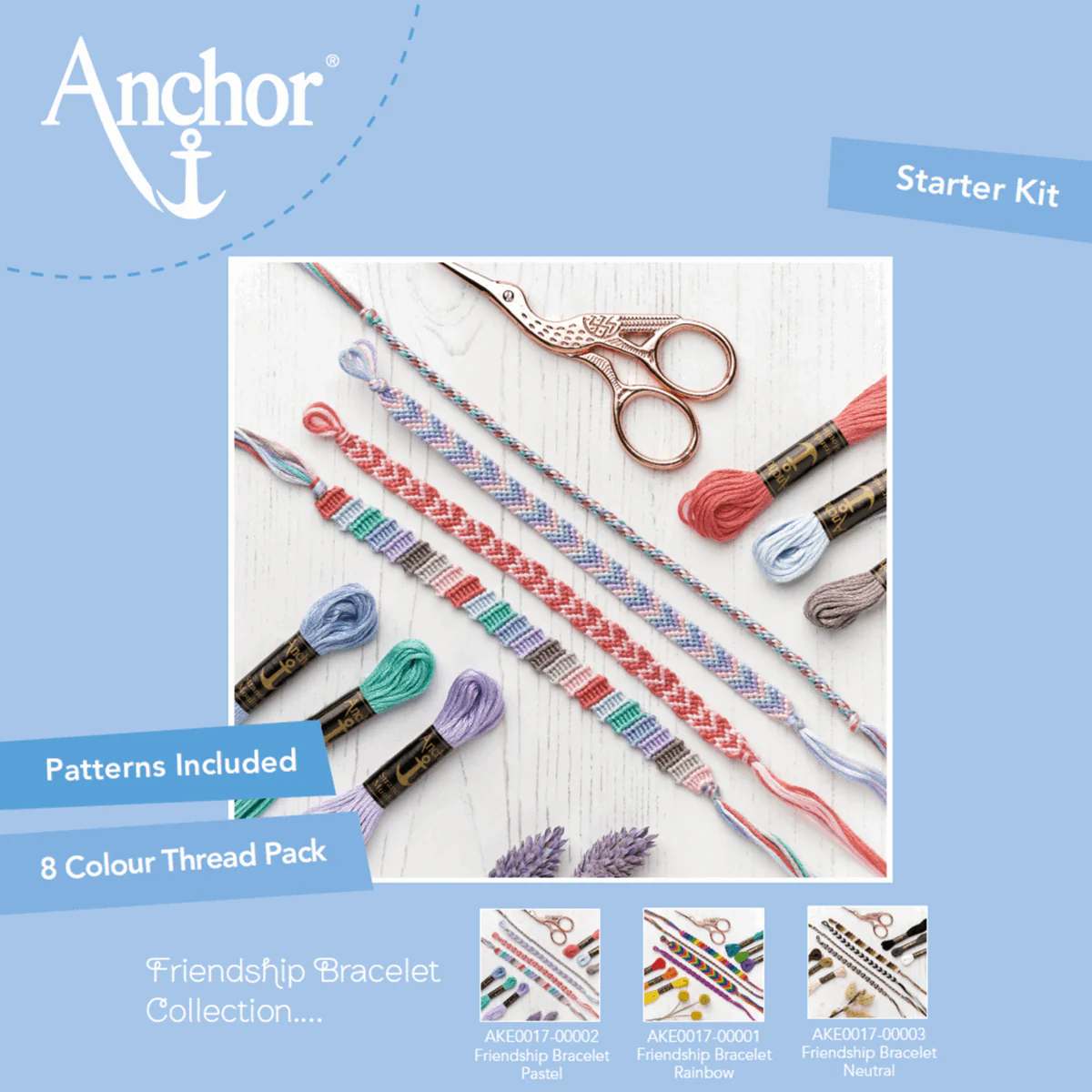 Anchor Friendship Bracelet Kit - Pastel - Image 2