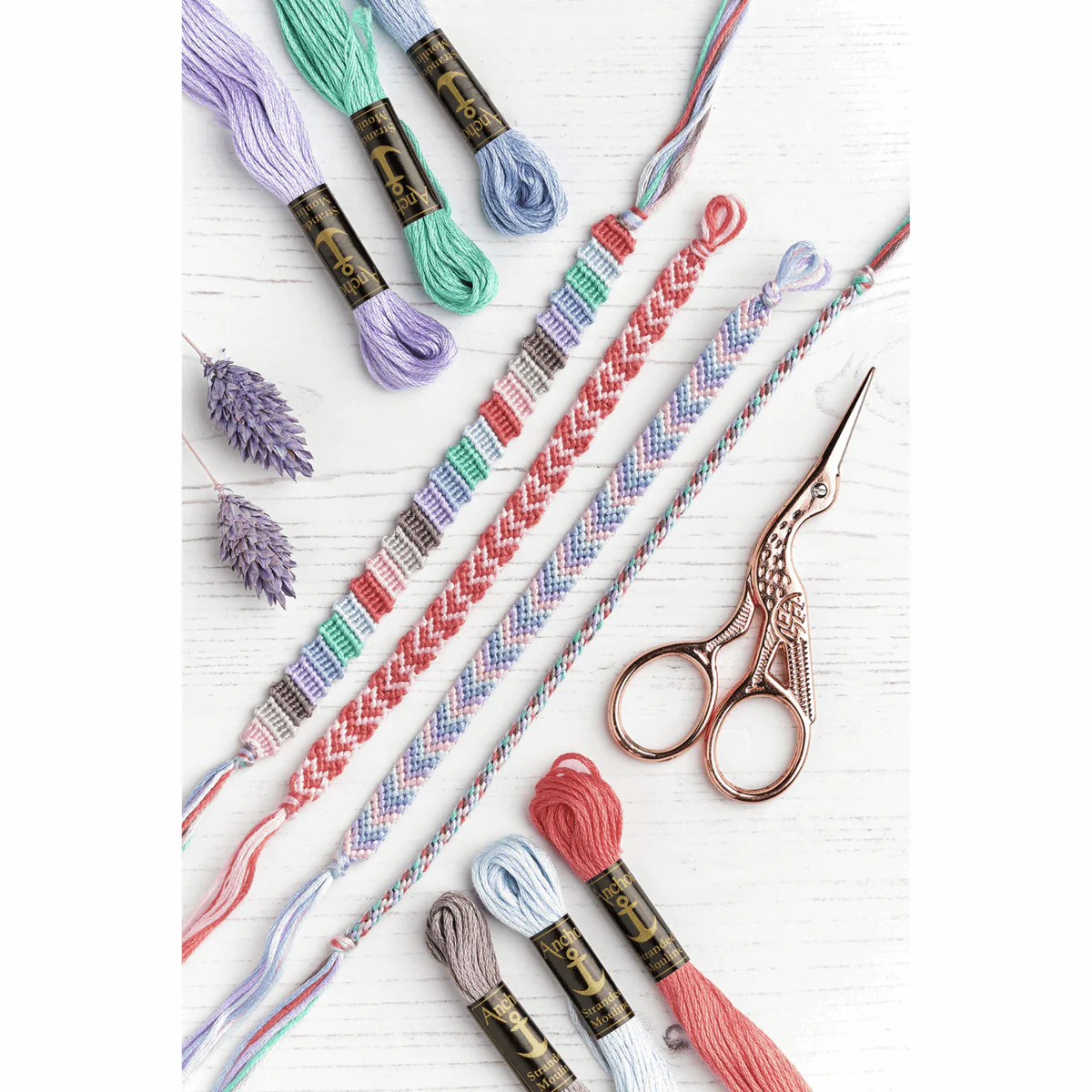 Anchor Friendship Bracelet Kit - Pastel - Image 4