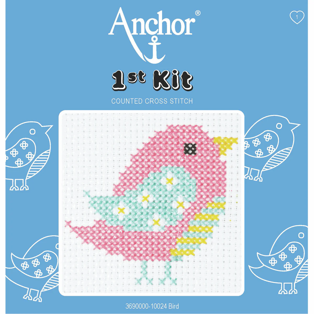 Anchor My 1st Counted Cross Stitch Kit - Bird - Image 2