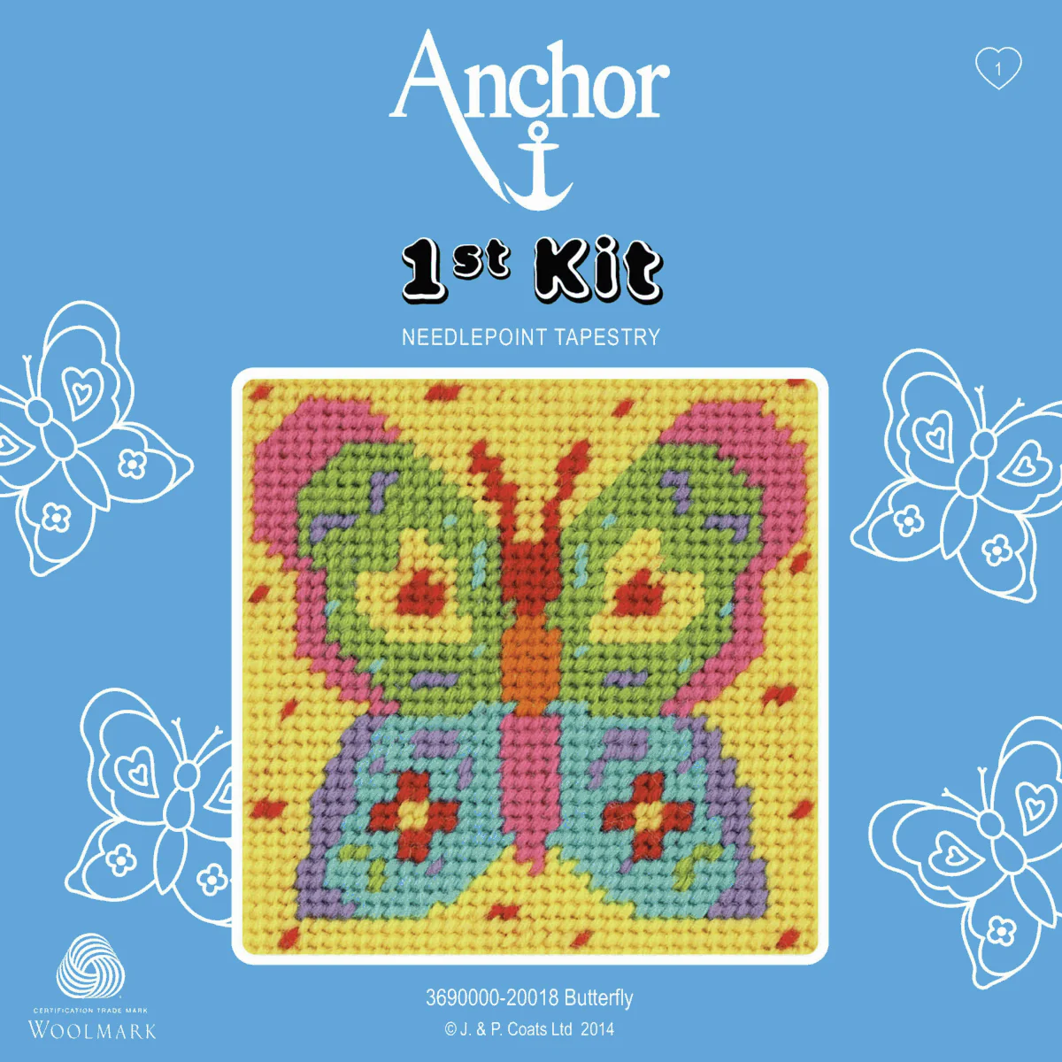 Anchor My 1st Tapestry Kit - Butterfly - Image 2