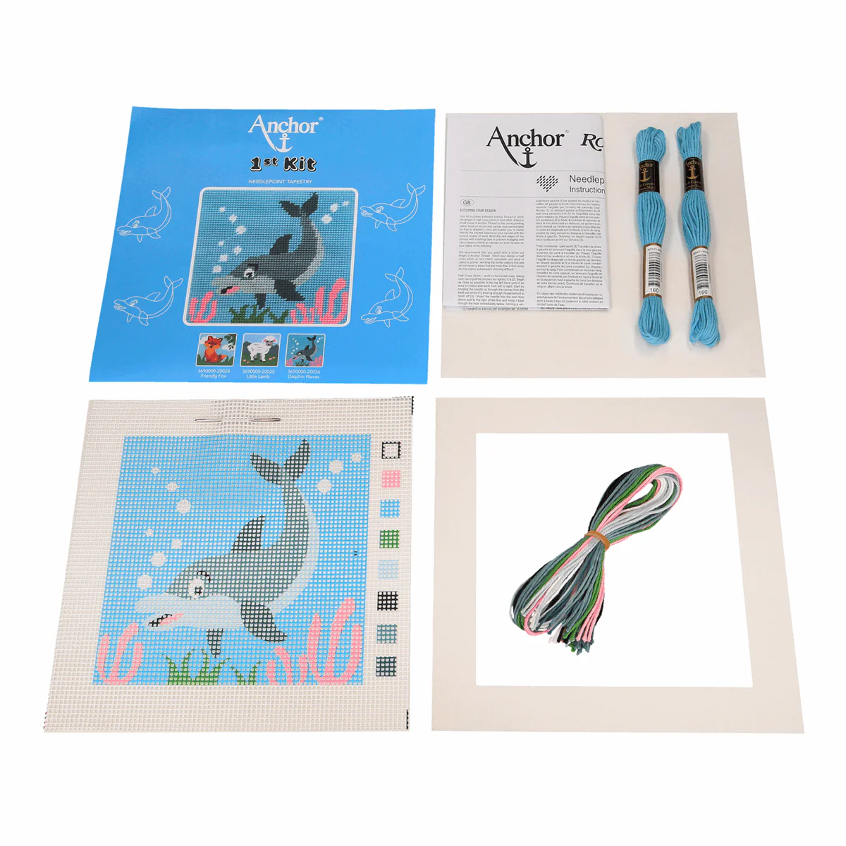 Anchor My 1st Tapestry Kit - Dolphin Waves - Image 3