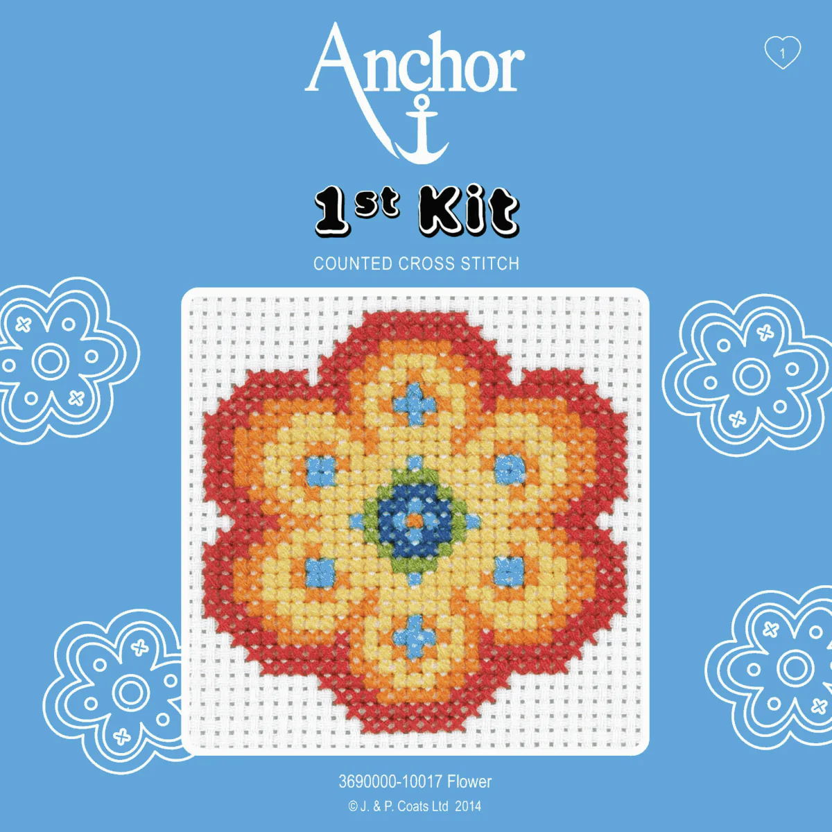 Anchor My 1st Counted Cross Stitch Kit - Flower - Image 2