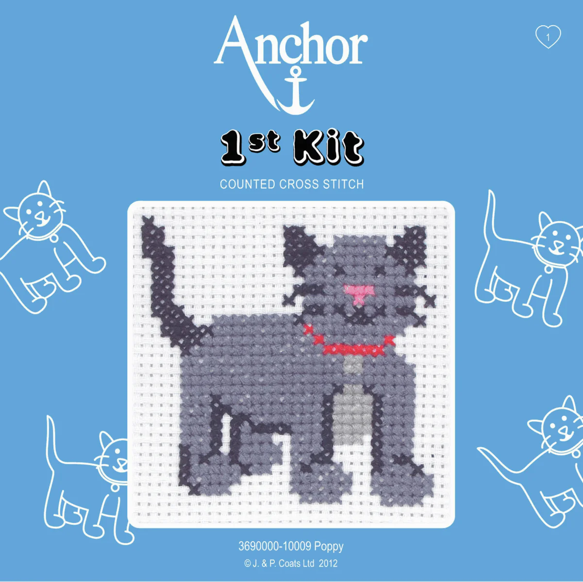 Anchor My 1st Counted Cross Stitch Kit - Poppy - Image 2