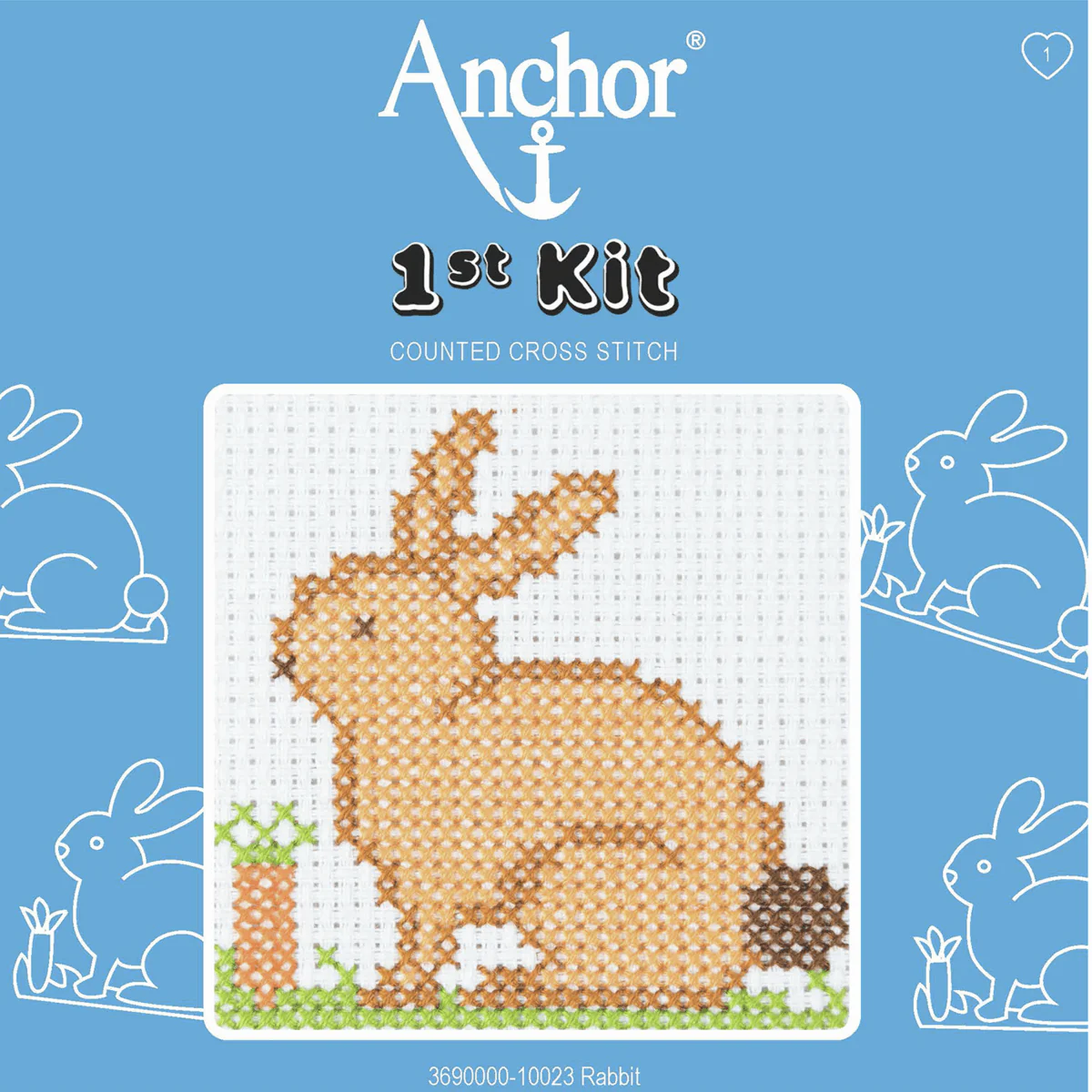Anchor My 1st Counted Cross Stitch Kit - Rabbit - Image 2