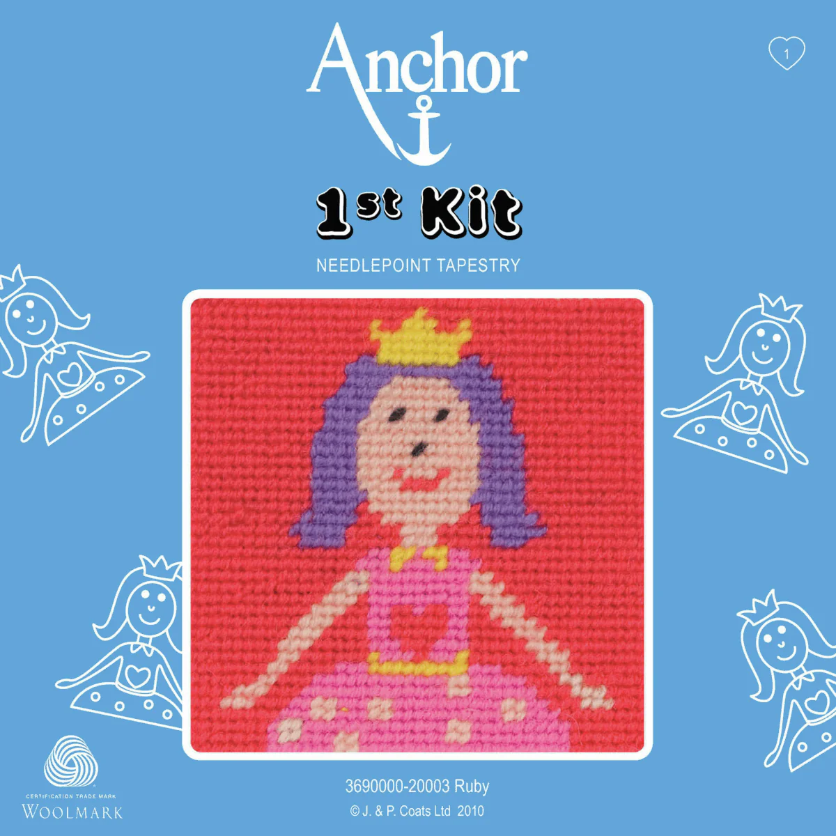 Anchor My 1st Tapestry Kit - Ruby - Image 2
