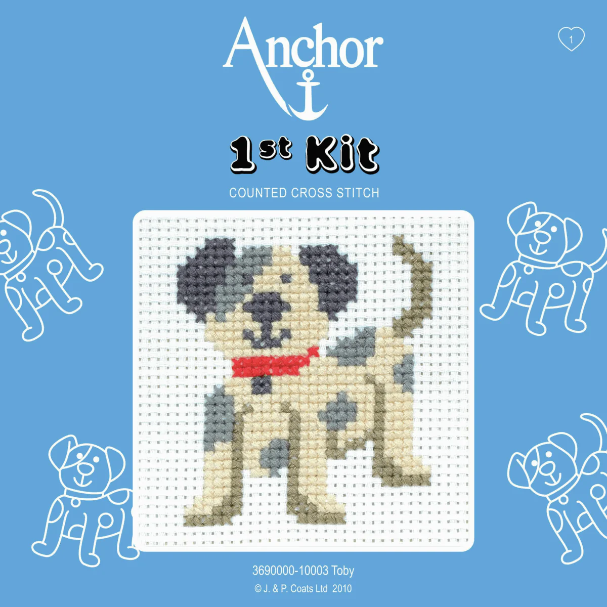 Anchor My 1st Counted Cross Stitch Kit - Toby - Image 2