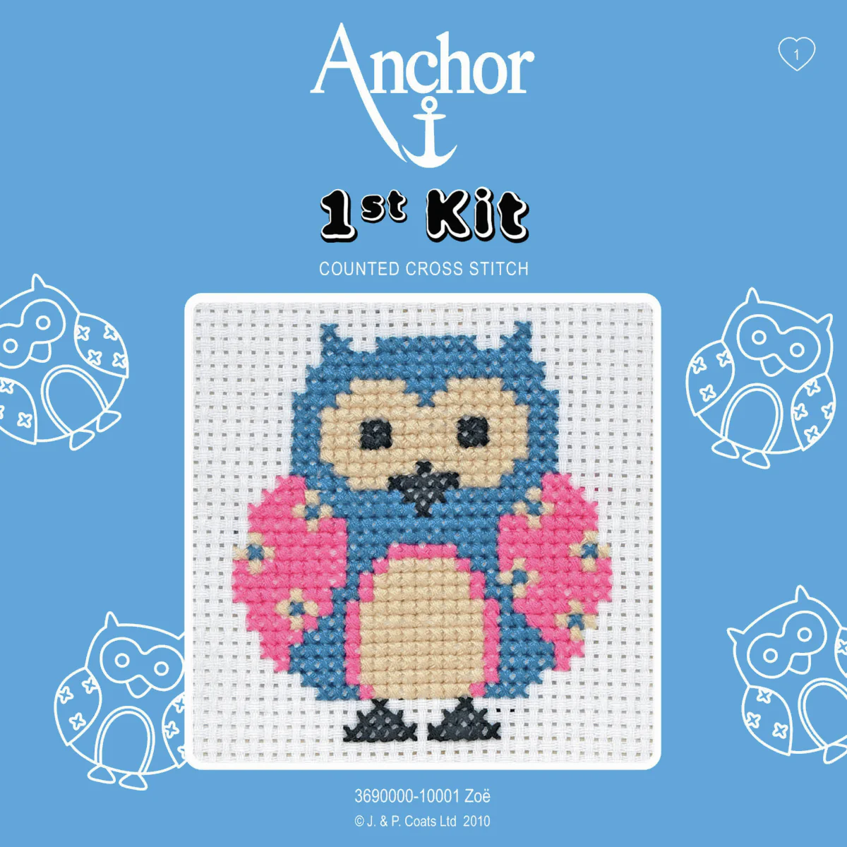 Anchor My 1st Counted Cross Stitch Kit - Zoe - Image 2