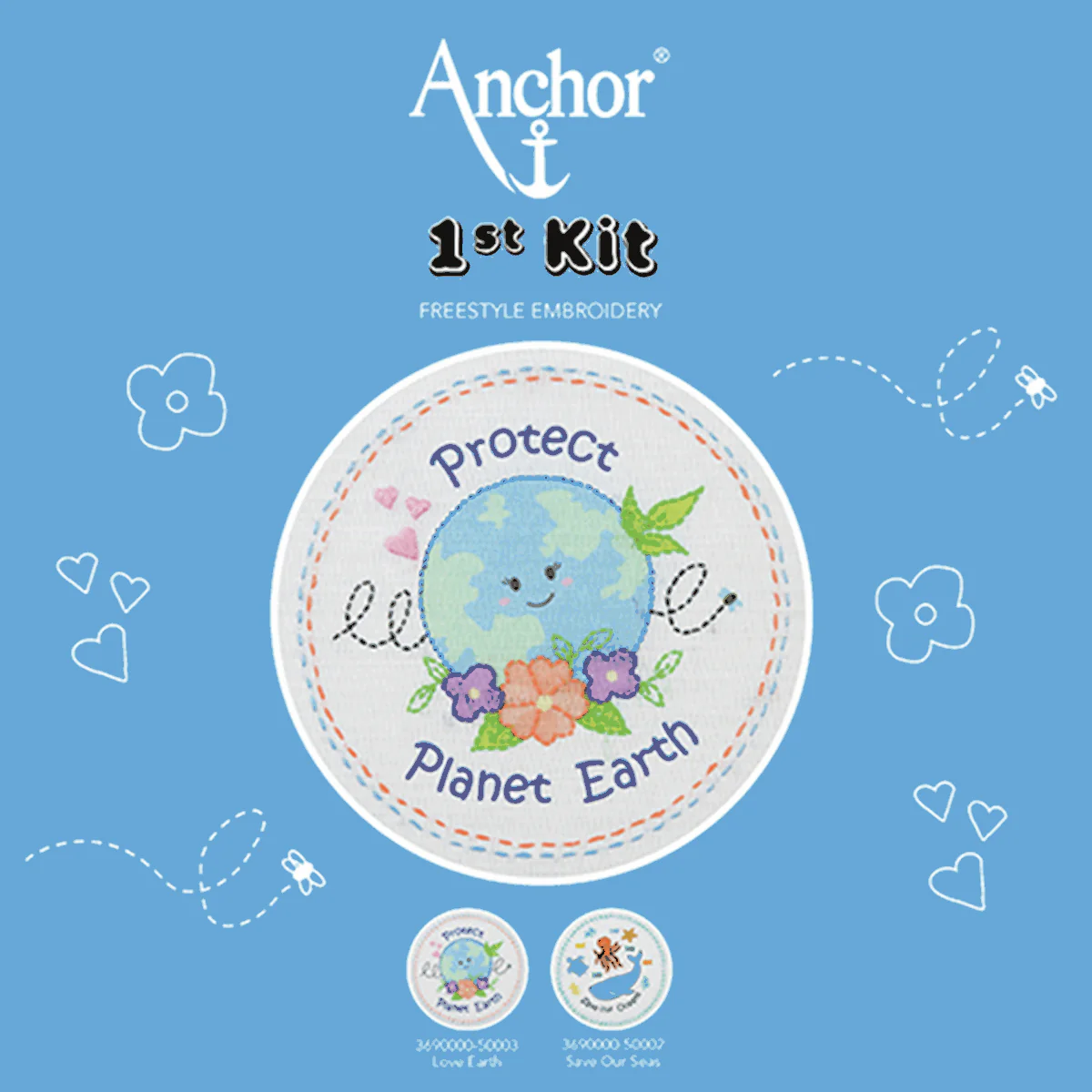 Anchor My 1st Embroidery Kit - Love Earth - Image 2