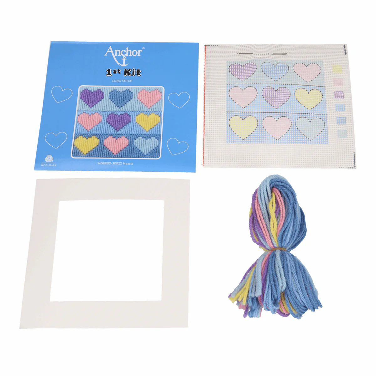 Anchor My 1st Long Stitch Kit - Hearts - Image 4