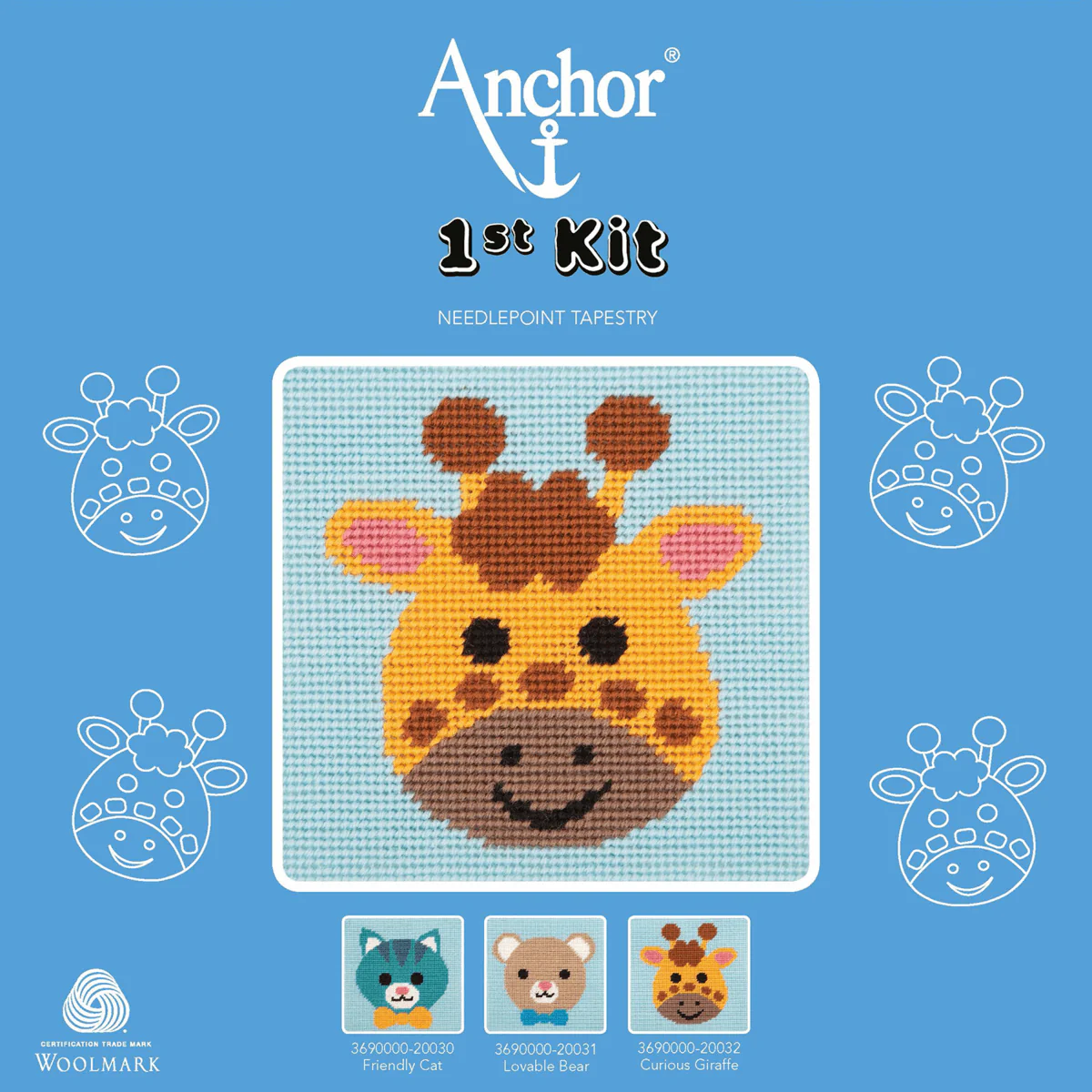 Anchor My 1st Tapestry Kit - Best Friends, Curious Giraffe - Image 2