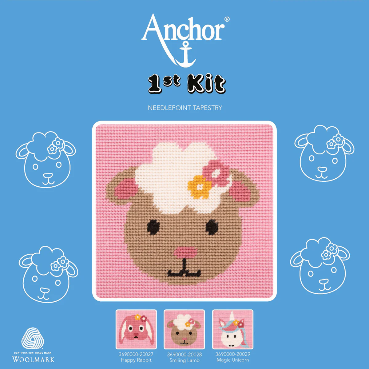 Anchor My 1st Tapestry Kit - Best Friends, Smiling Sheep - Image 2