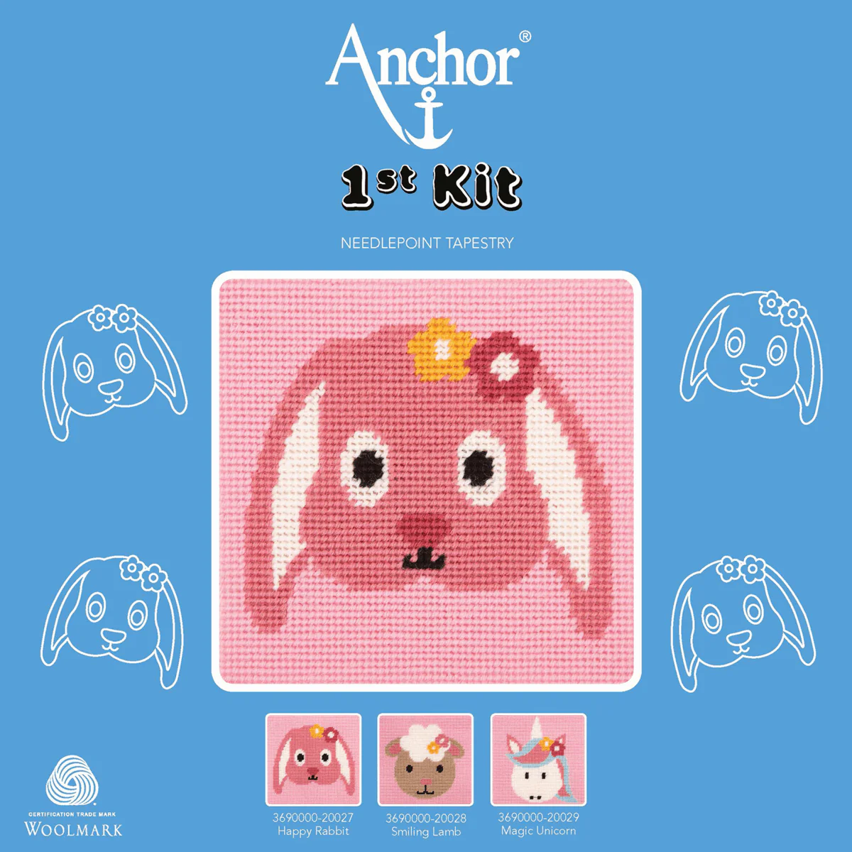 Anchor My 1st Tapestry Kit - Happy Rabbit - Image 2