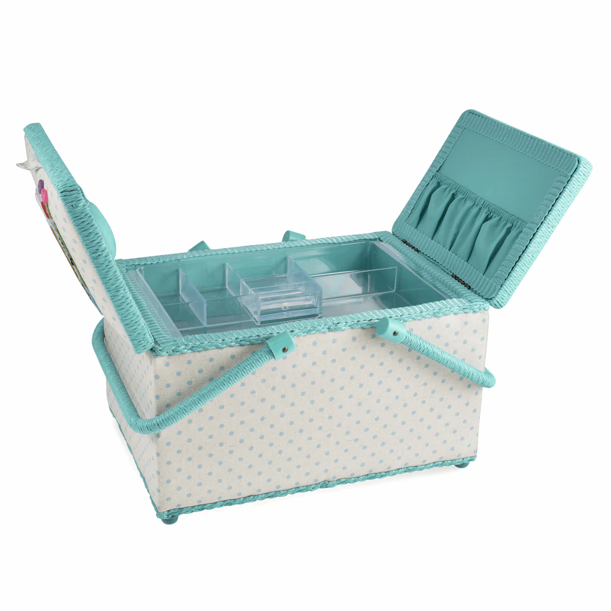 Applique Owl Twin Lid Sewing Box - Large - Image 2