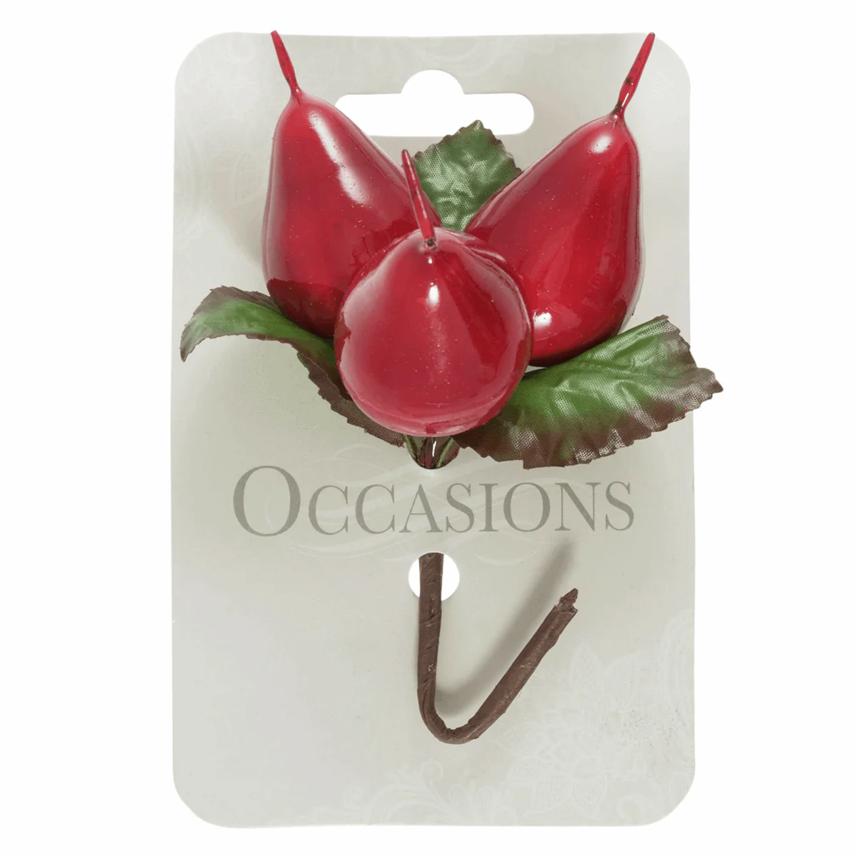 Artificial Red Pears Bunch (Single Stem) - Image 2