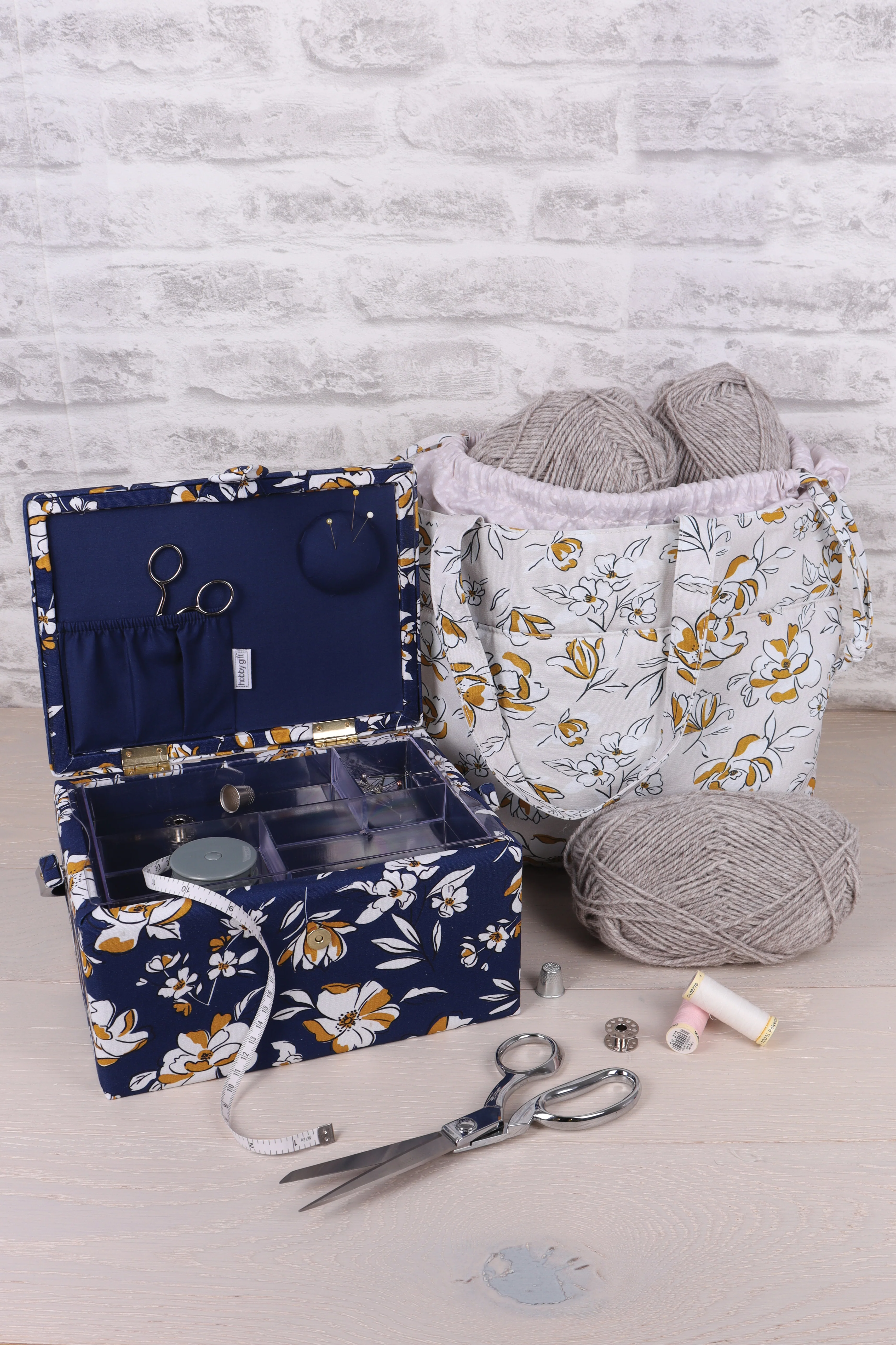 Autumn Floral Sewing Box - Medium - Image 4