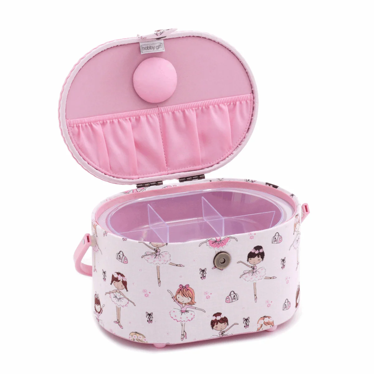 Ballerina Applique Sewing Box - Small Oval - Image 2