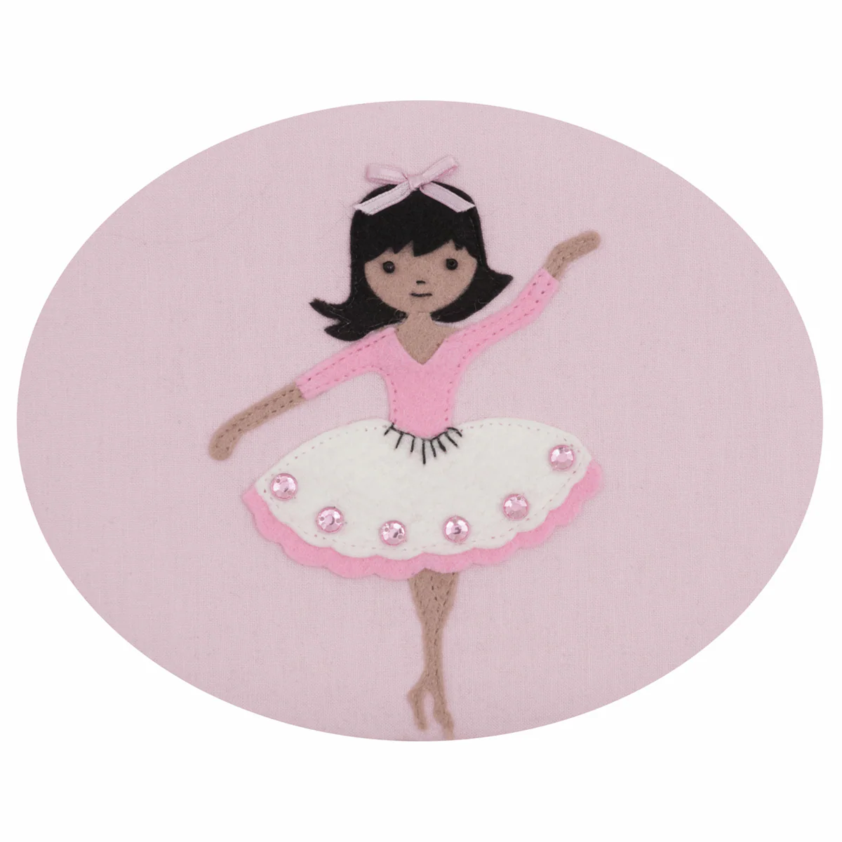 Ballerina Applique Sewing Box - Small Oval - Image 3