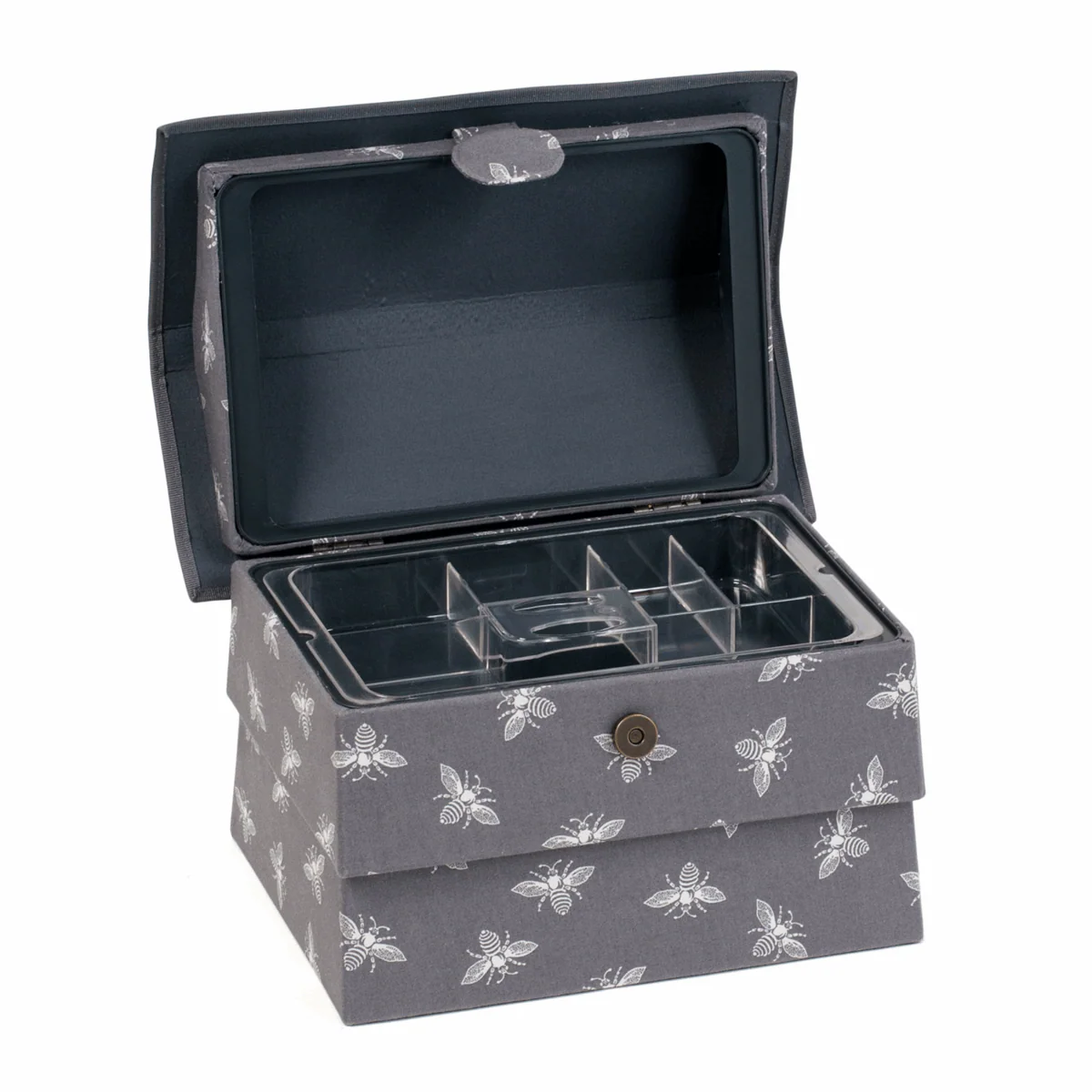 Bee Hive Sewing Box - Grey Bees - Image 2