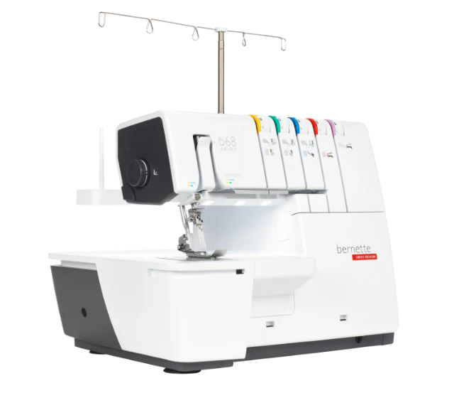bernette by Bernina Airlock b68 Pro Series Automatic Air Threading 5 thread Overlocker and Coverstitch combination machine - Ex Display