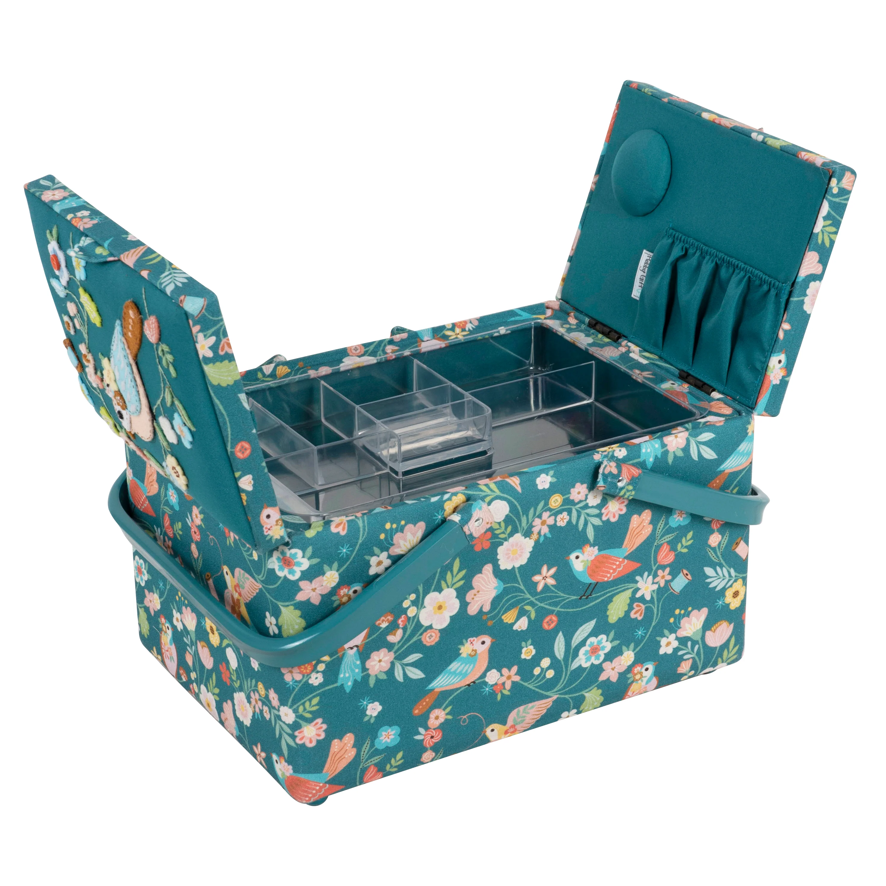 Bird Aviary Appliqué Sewing Box - Large - Image 3