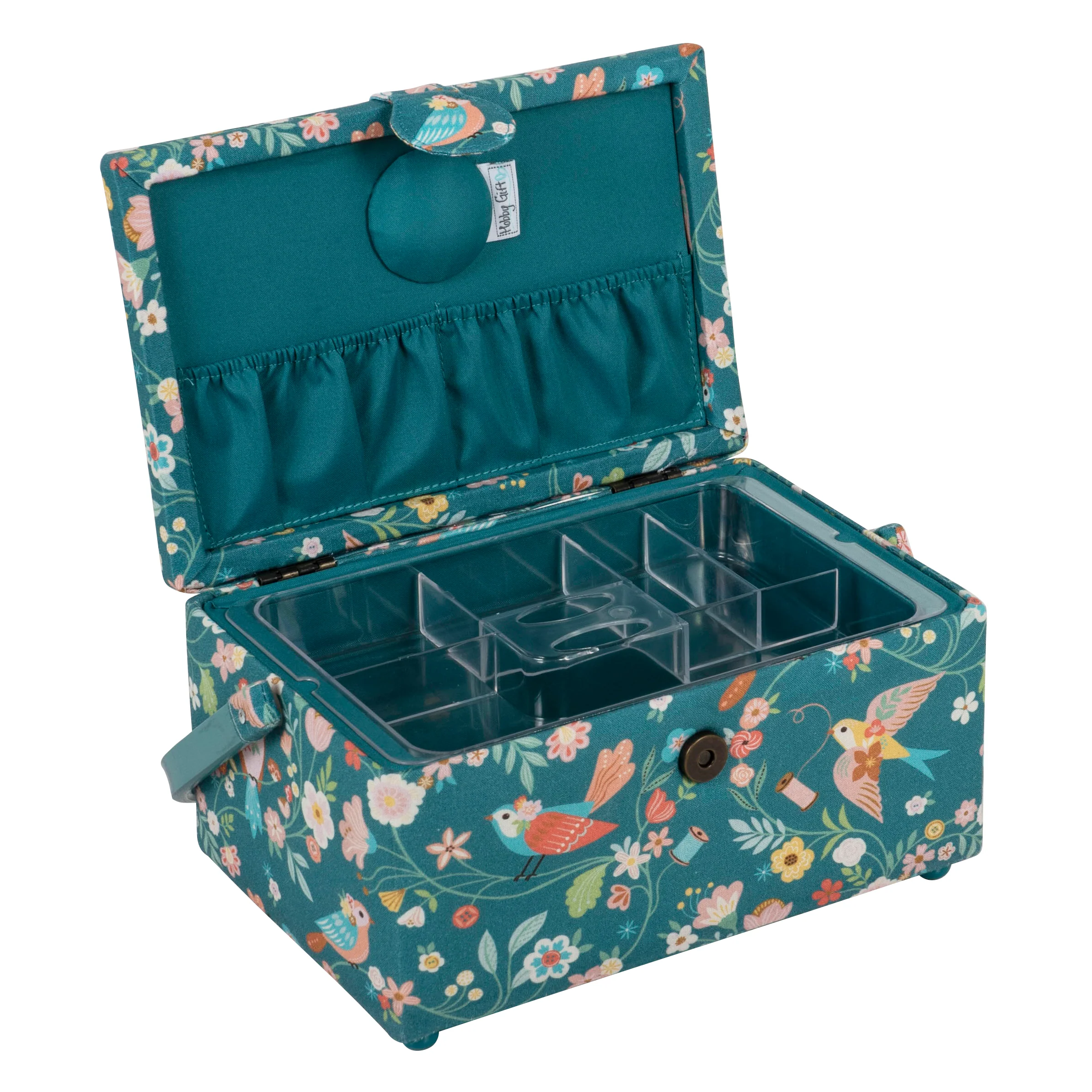 Bird Aviary Appliqué Sewing Box - Medium - Image 3