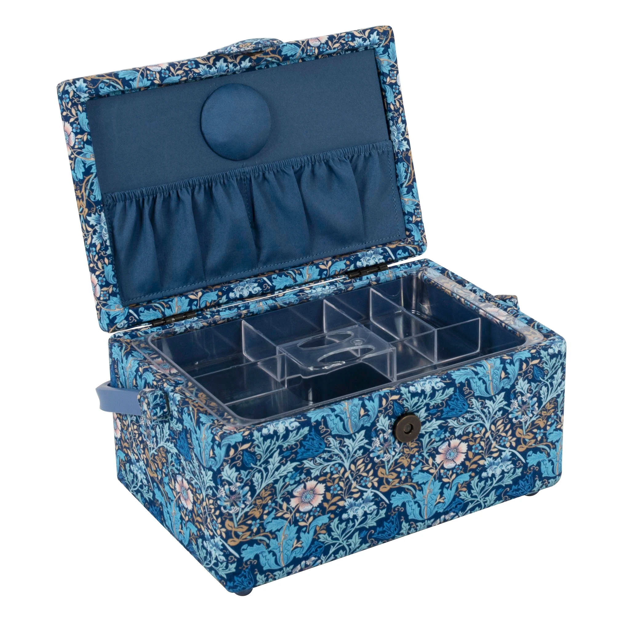 Woodblock Floral Sewing Box - Medium - Image 4