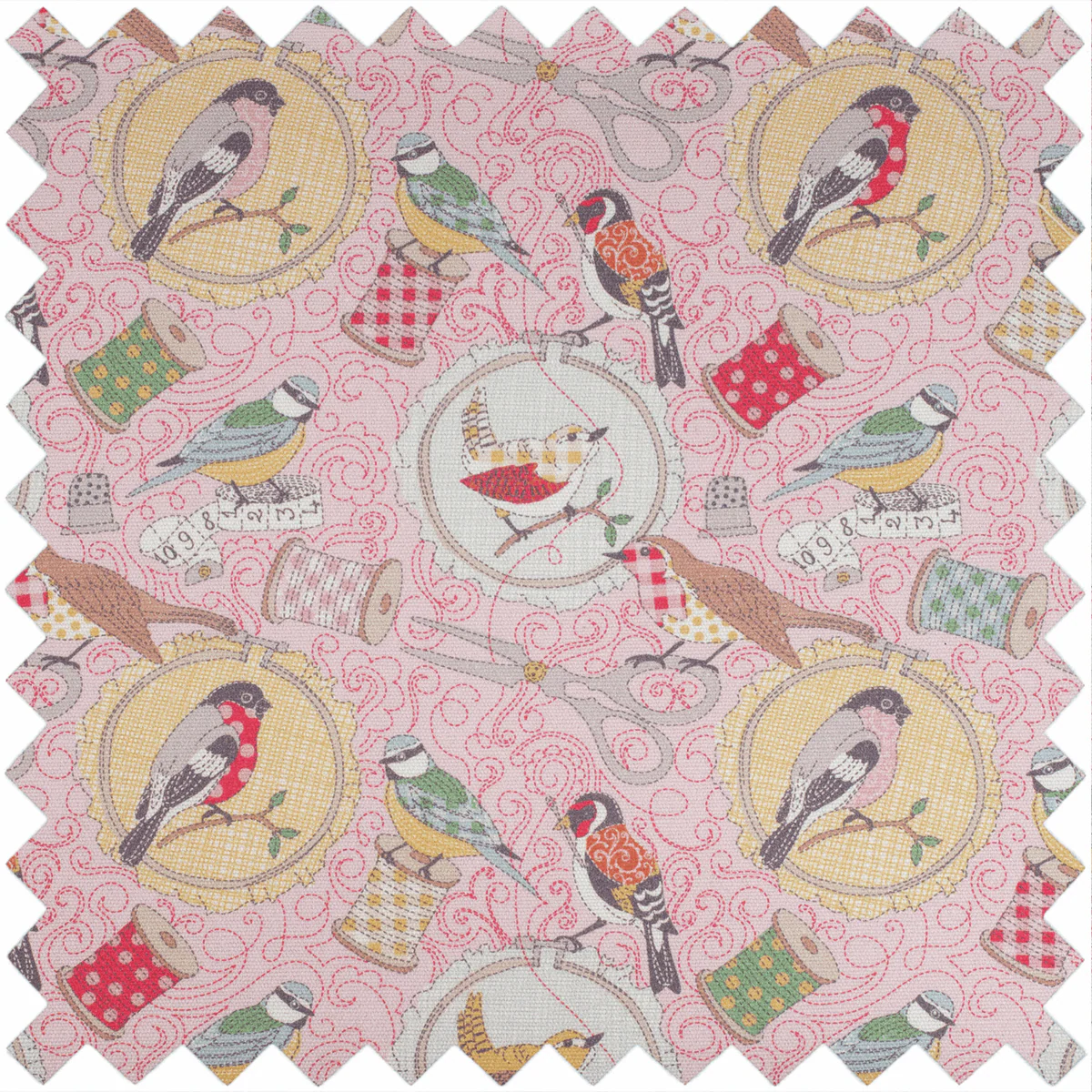 Birds on Bobbin Sewing Box - Medium - Image 2