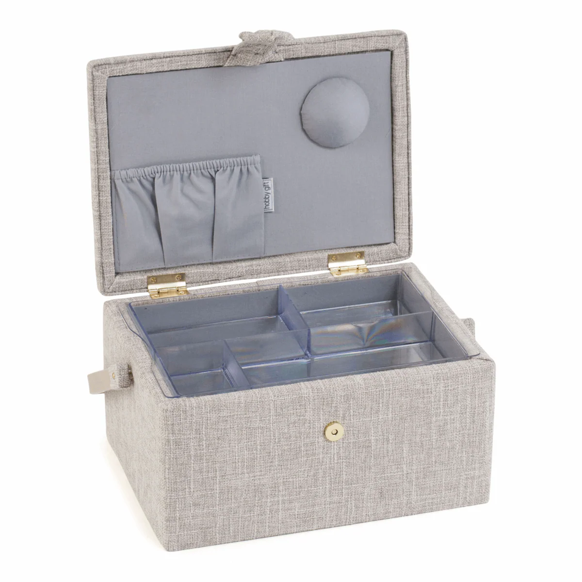 Birds on Bobbin Sewing Box with Embroidered Lid - Medium - Image 2