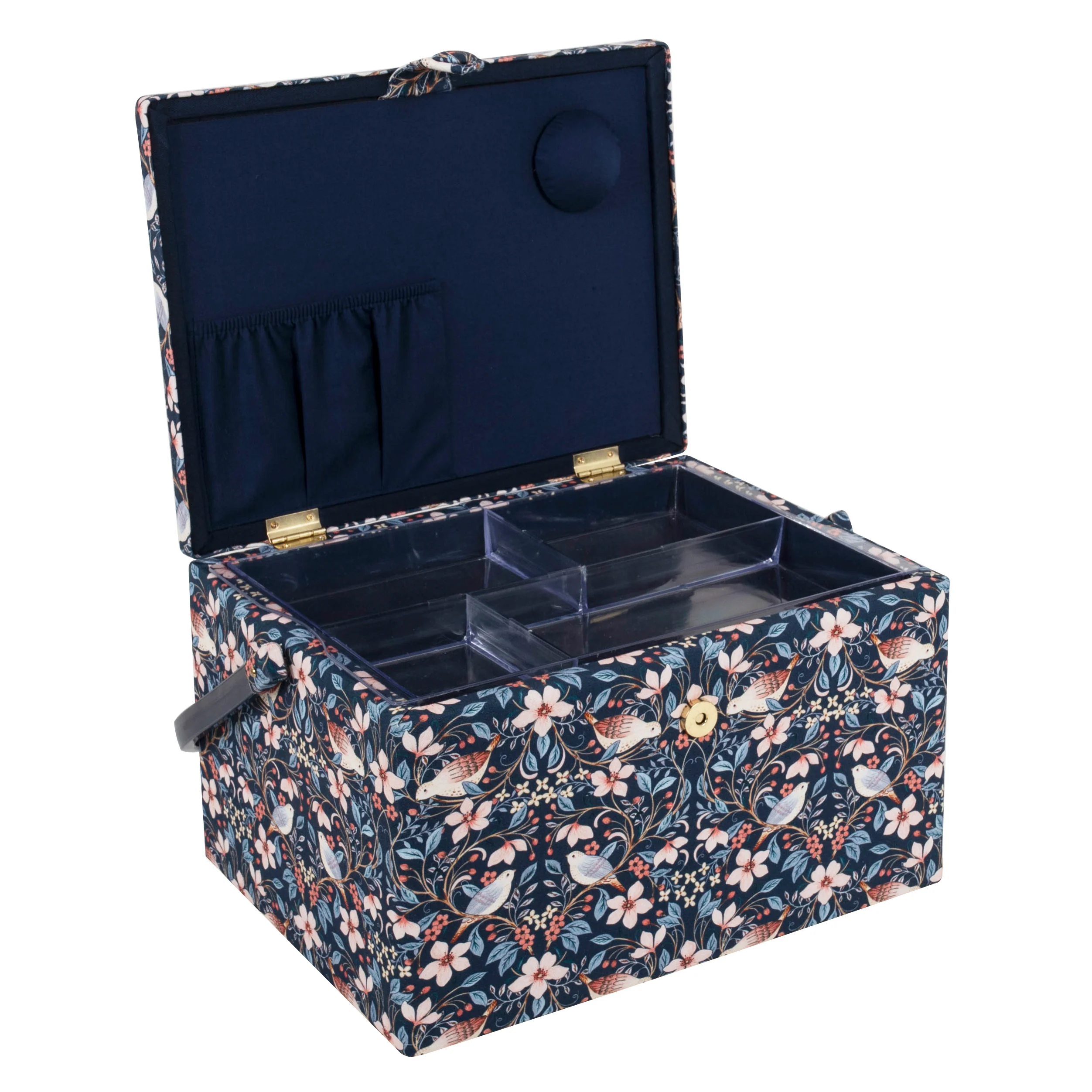 Blossom Birds Embroidered Sewing Box - Large - Image 4
