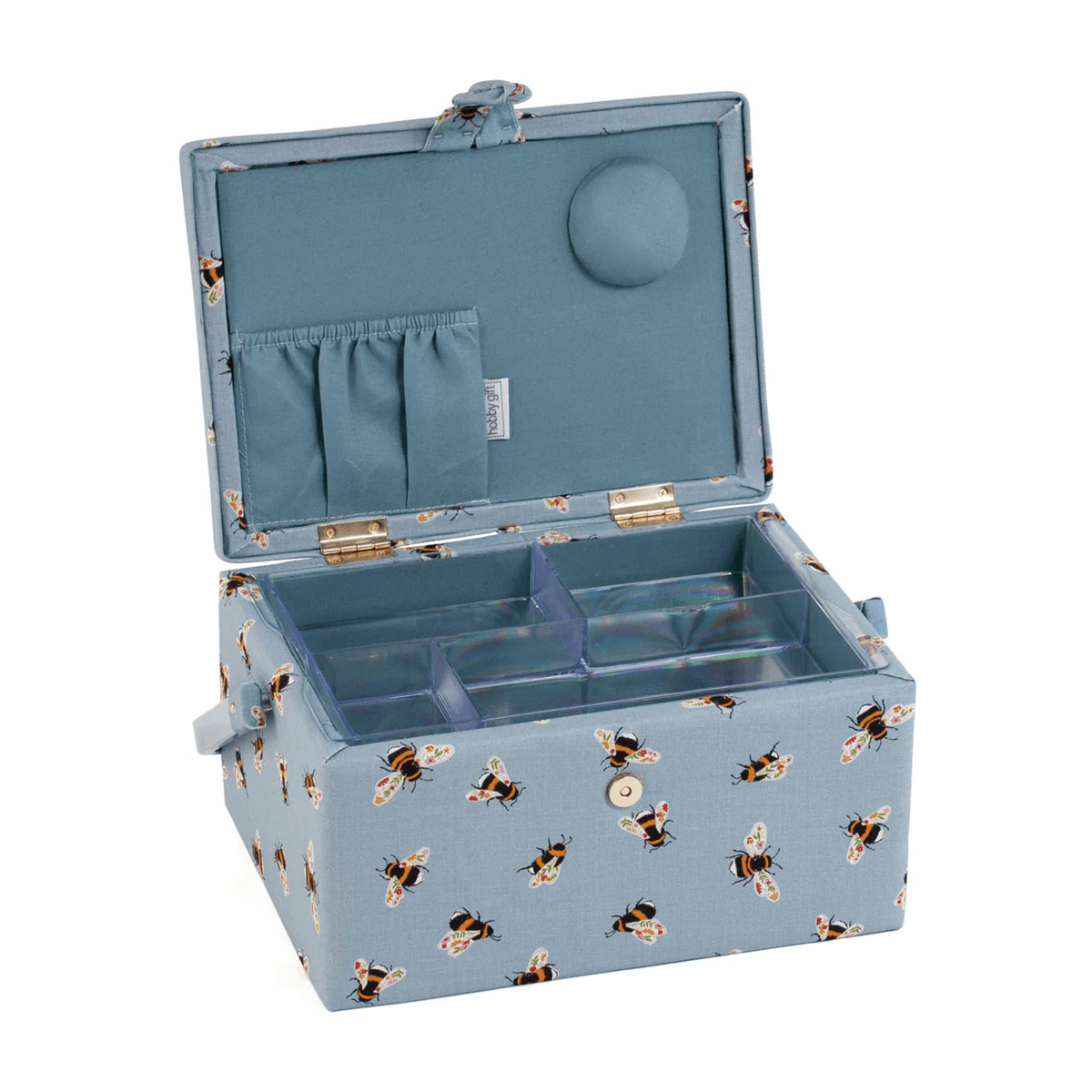 Blue Bees Rectangle Sewing Box - Medium - Image 3
