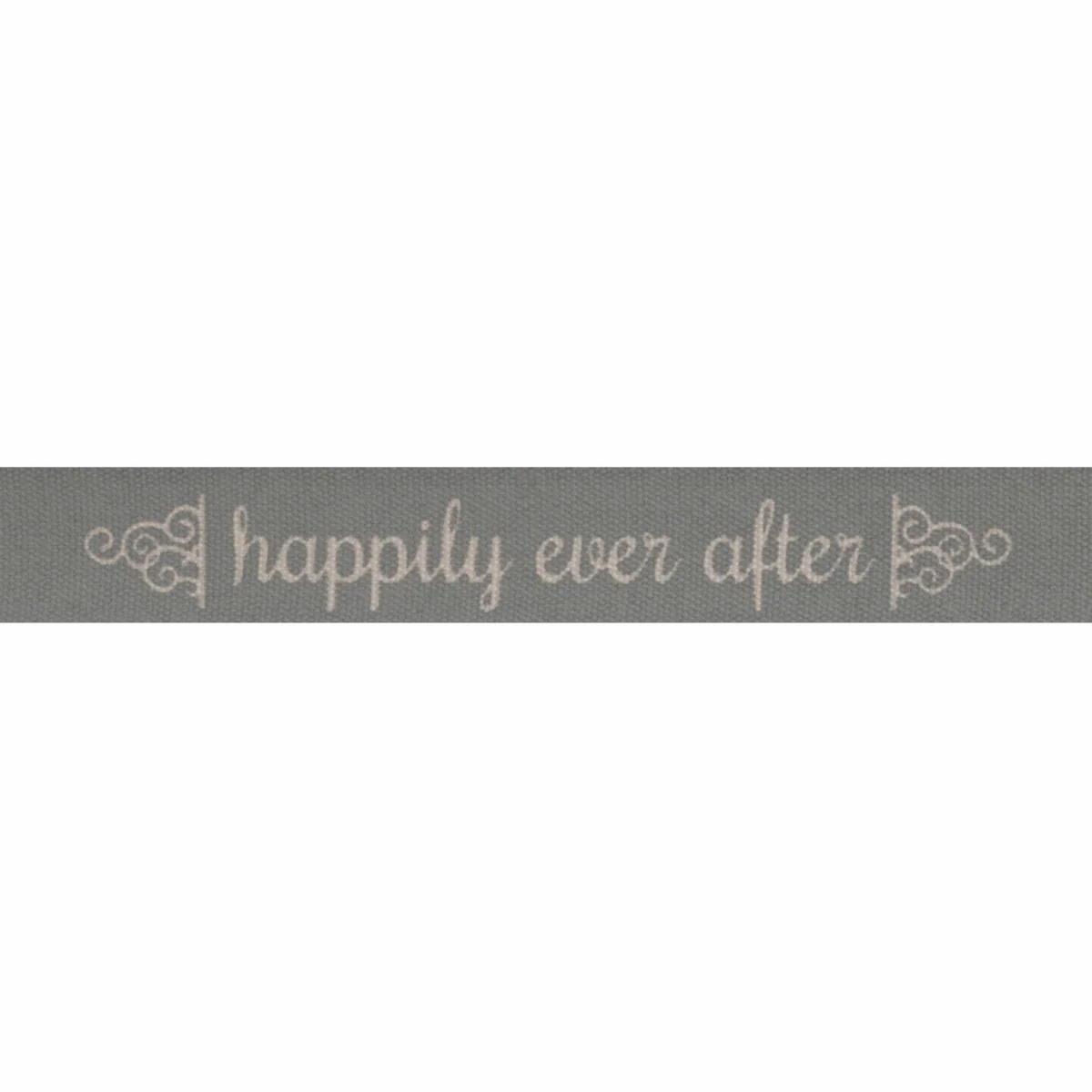 Bowtique Grey Happily Ever After Grosgrain Ribbon - 5m x 15mm Roll