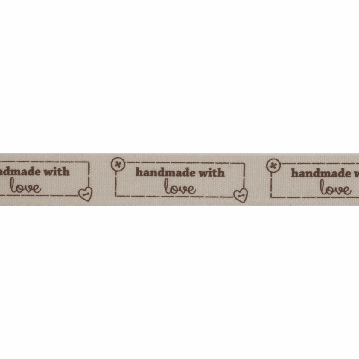 Bowtique Handmade with Love Grosgrain Ribbon - 5m x 15mm Roll