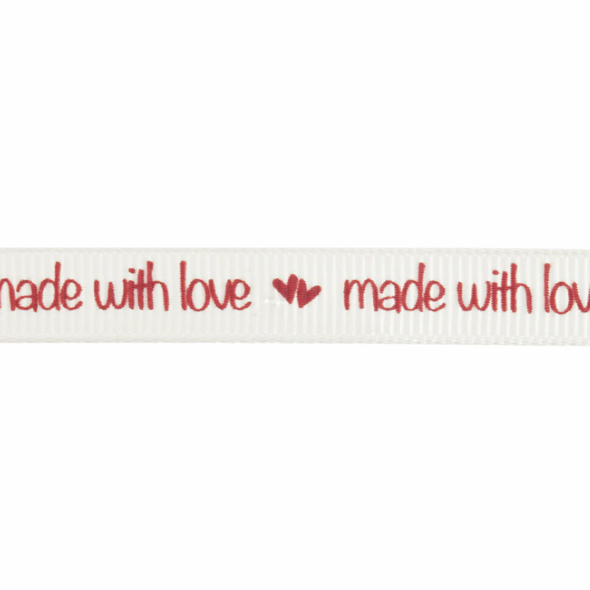 Bowtique Made with Love Grosgrain Ribbon - 5m x 10mm Roll