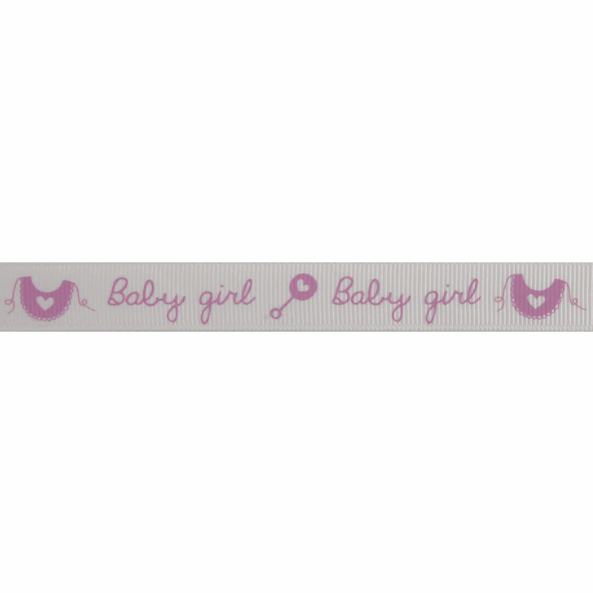Bowtique Pink Baby Girl Grosgrain Ribbon - 5m x 15mm Roll