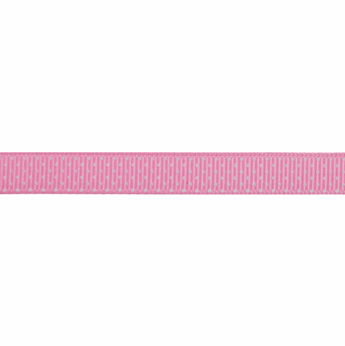Bowtique Spotty Pink Grosgrain Ribbon - 5m x 10mm Roll