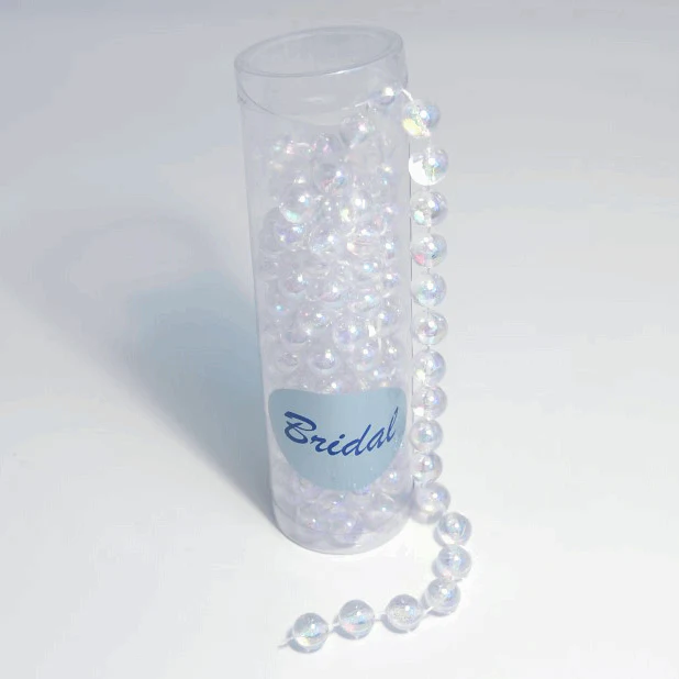 Bridal Clear Pearl Bead Chain - 3m x 14mm