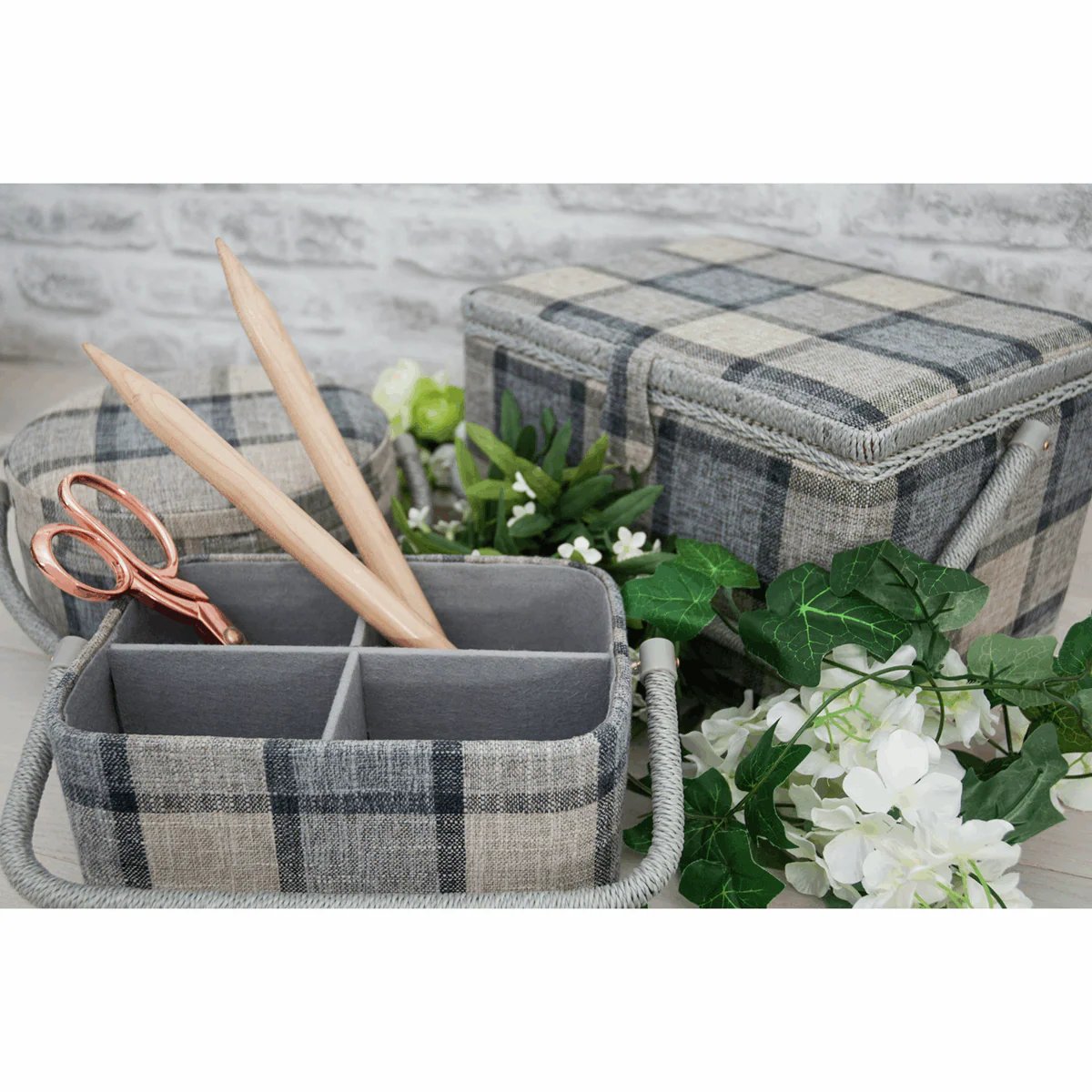 Check Sewing Box - Large - Image 3