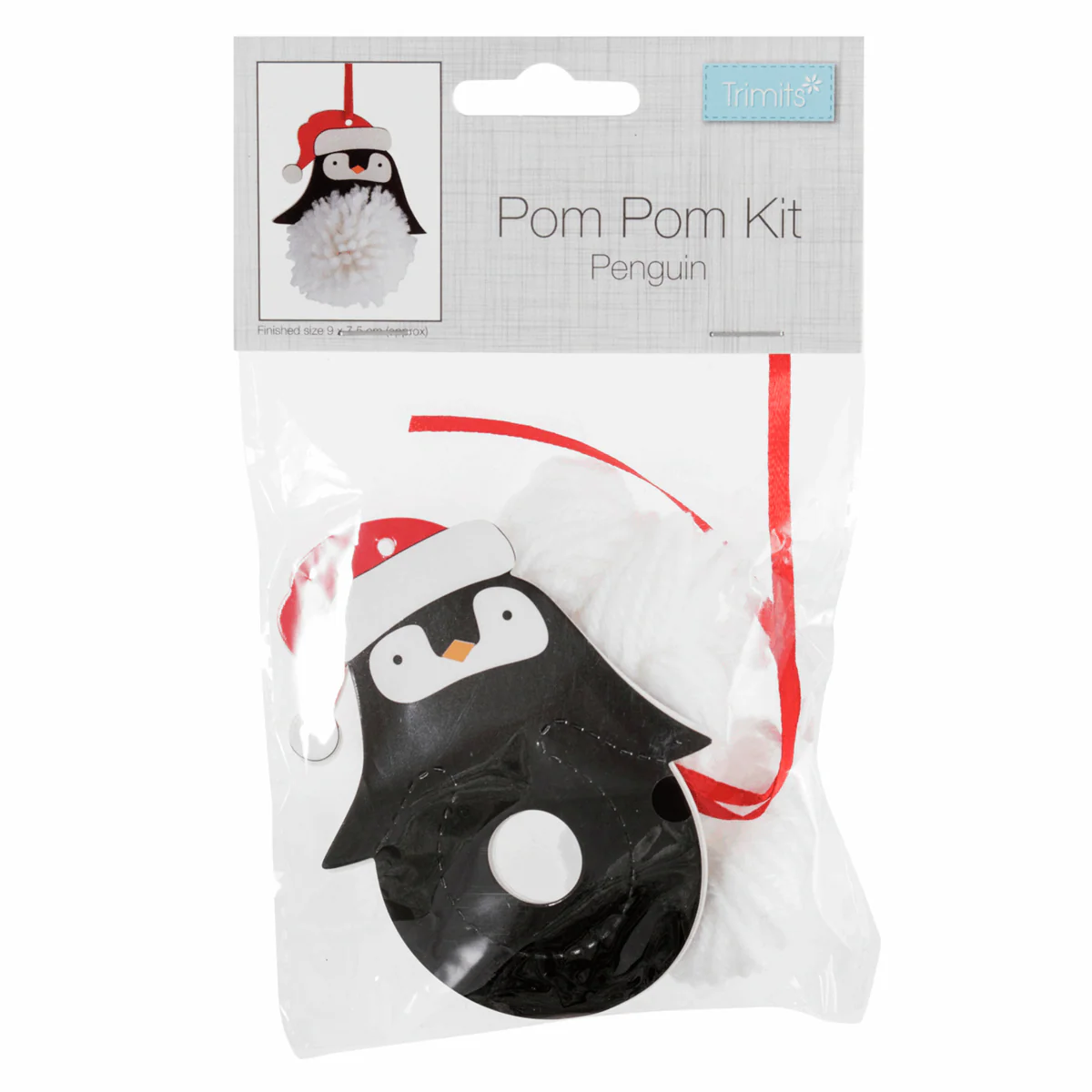 Trimits Christmas Penguin Pom Pom Decoration Kit - Image 3