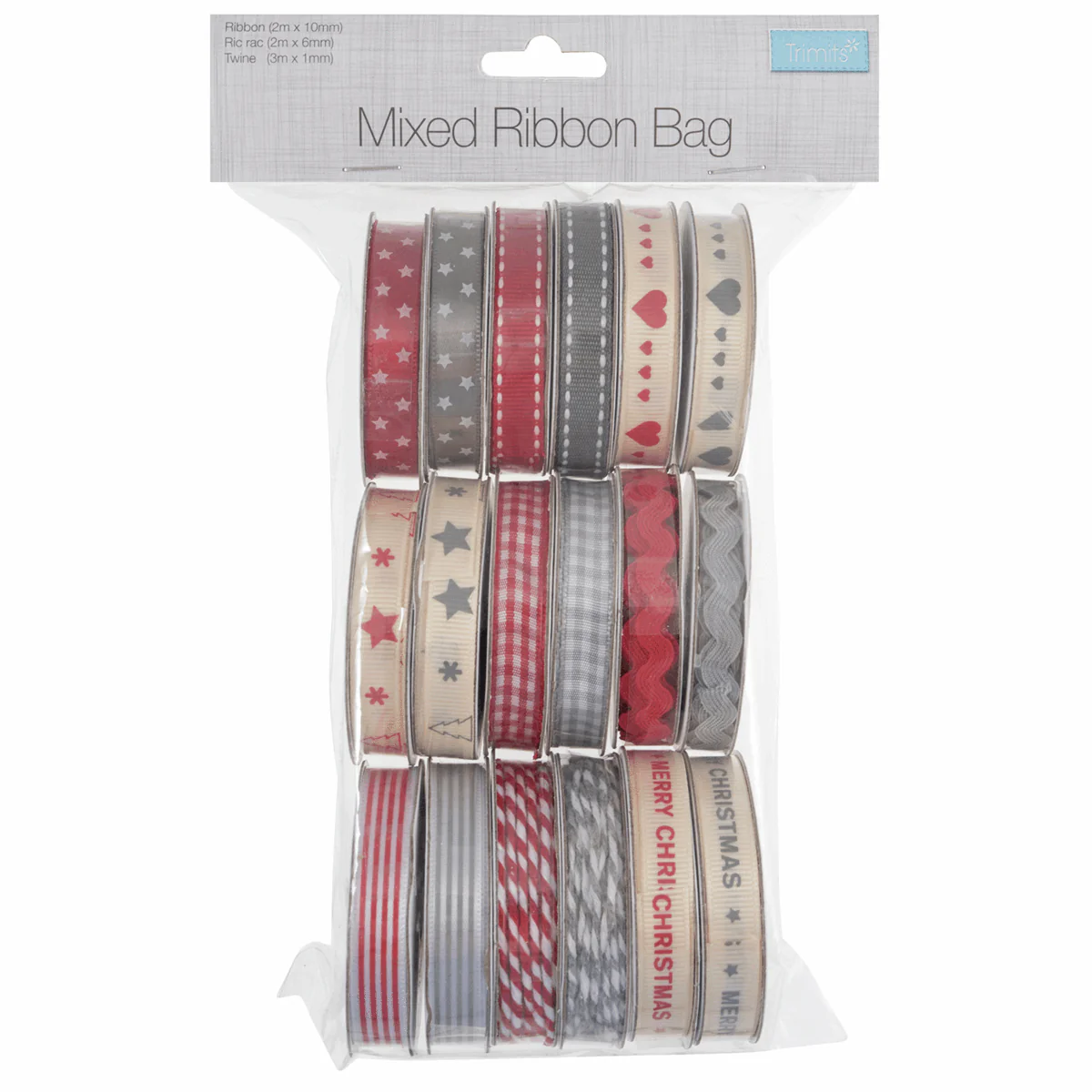 Trimits Christmas Printed Ribbon & Trim Bag (Pack of 18) - Image 2