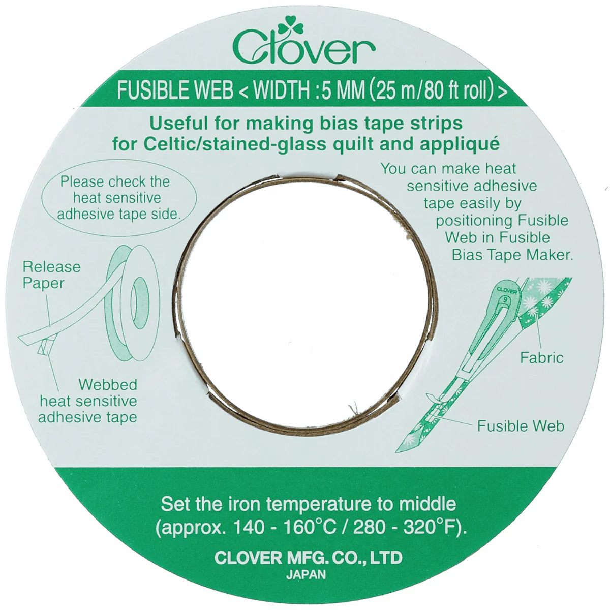 Clover Fusible Web - 25m x 5mm - Image 2