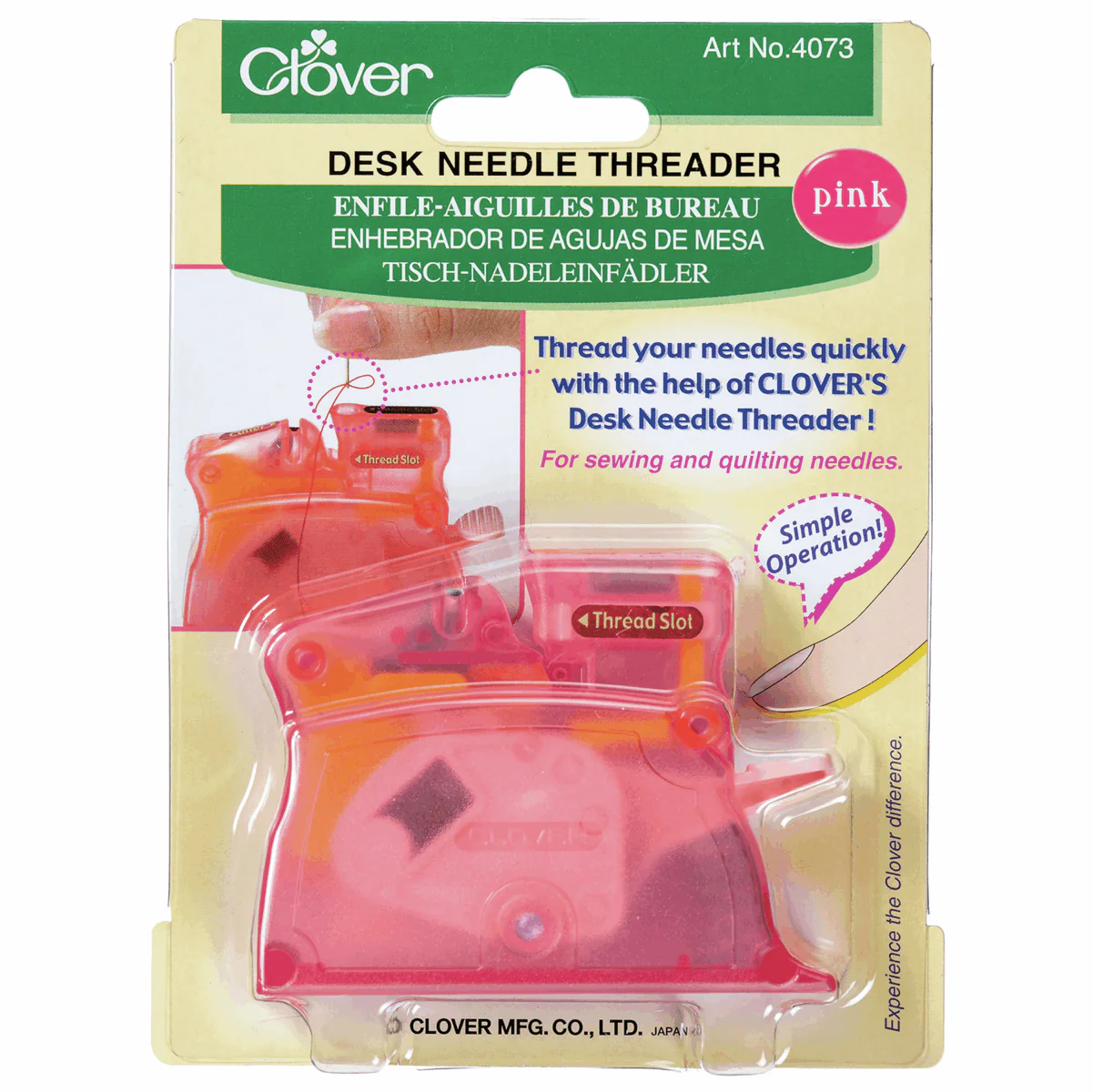 Clover Pink Desk Needle Threader - Image 2