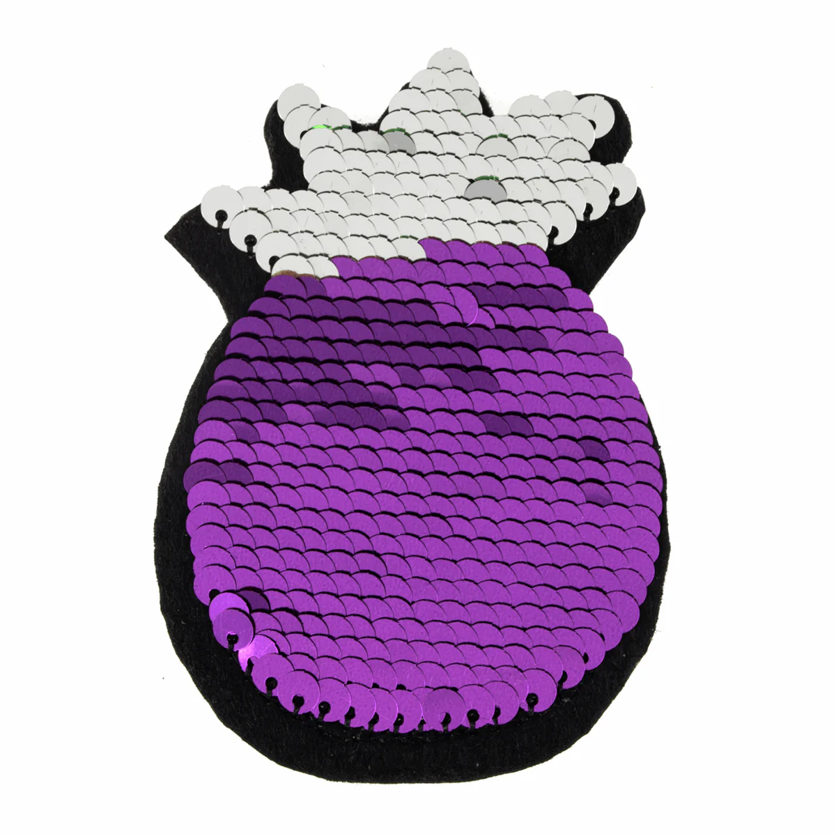 Iron-On/Sew On Motif Patch - Flip Sequin Pineapple - Image 3