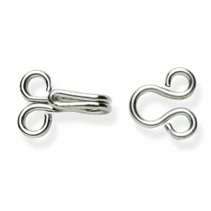 Milward Brass Silver Hooks & Eyes - Size No.2 (14 Pieces) - Image 2