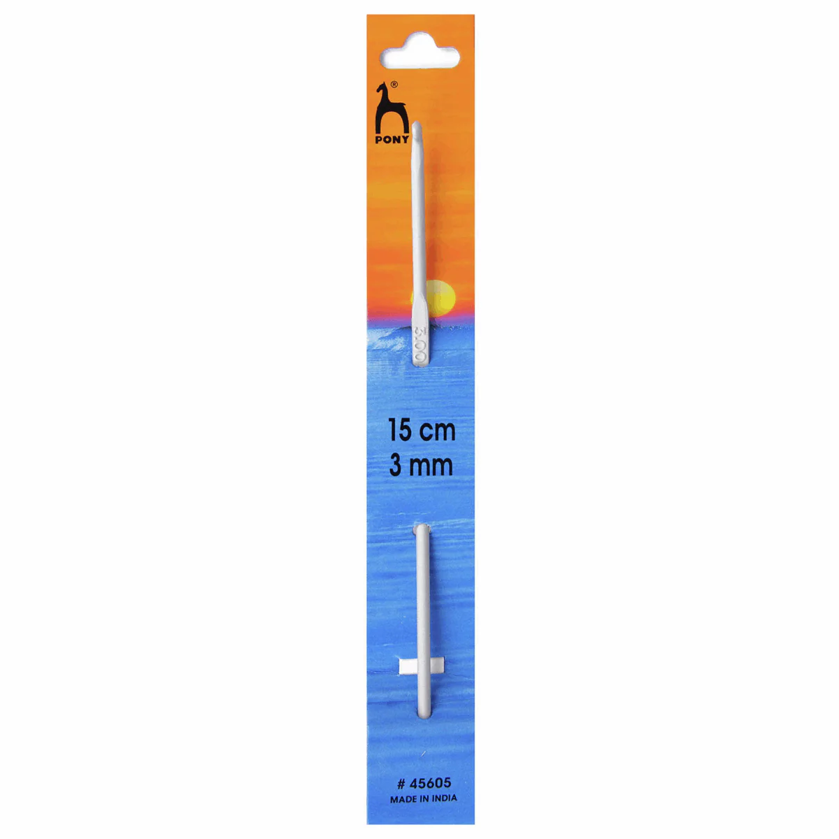 PONY Aluminium Crochet Hook - 15cm x 3mm